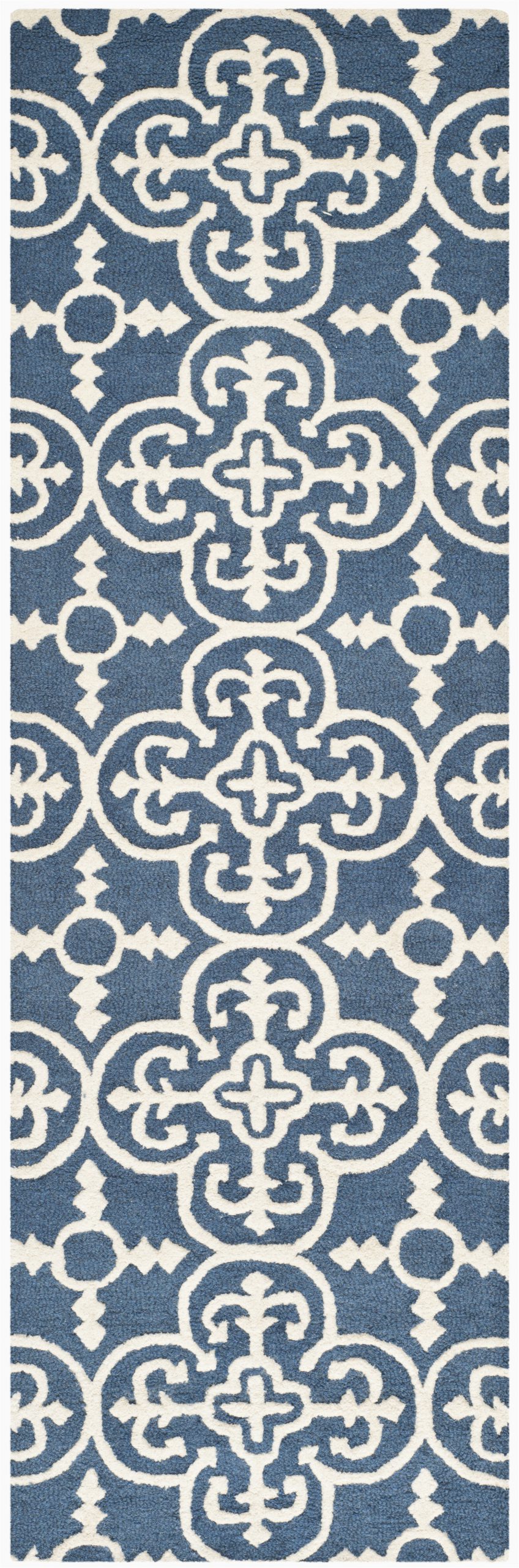 three posts byron geometric hand tufted wool navy blueivory wool area rug thps3682 piid=