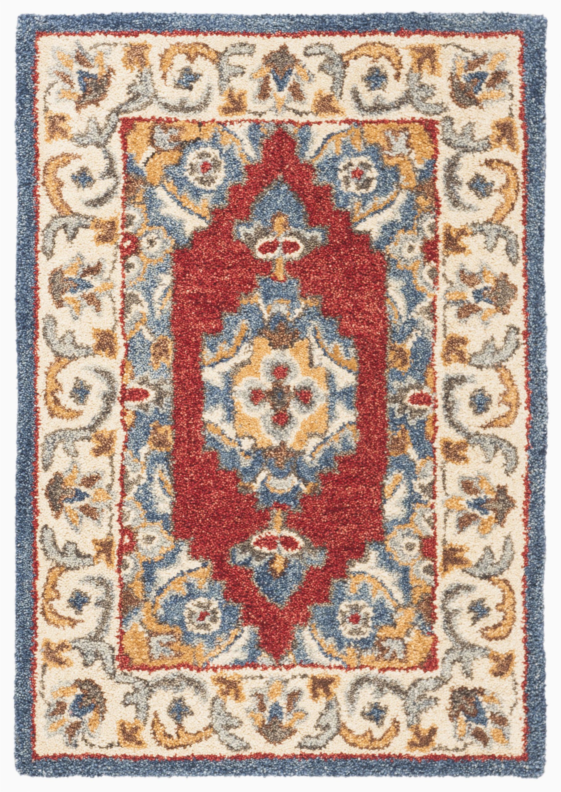 clymer antiquity hand tufted woolcotton blue area rug