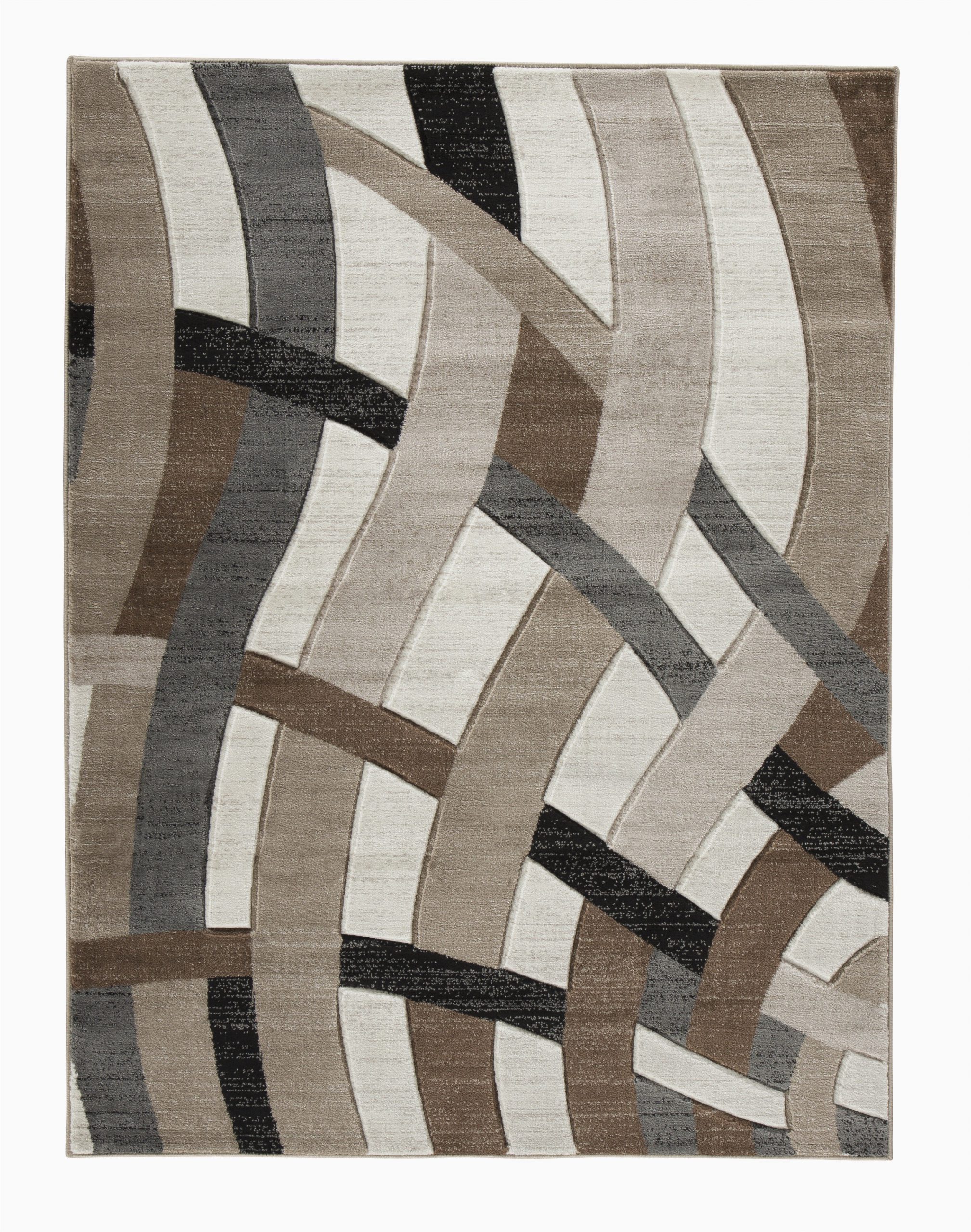 meisner abstract brownwhite area rug