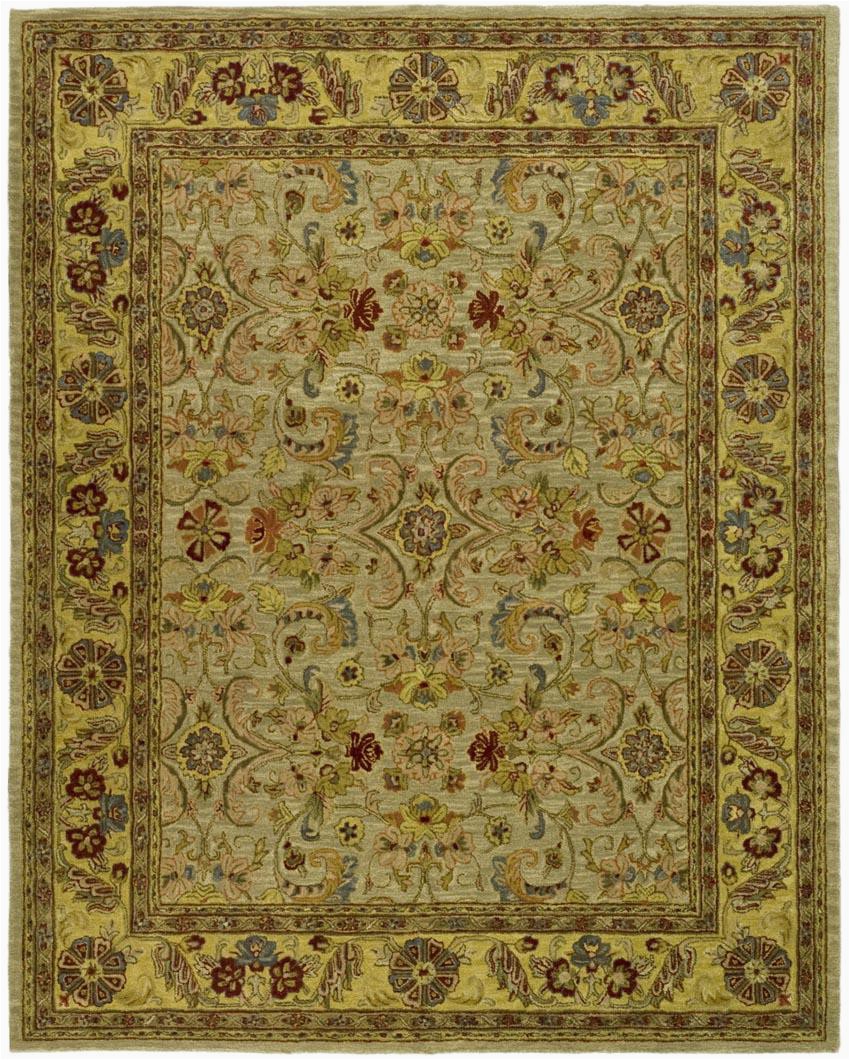 Safavieh Classic CL324A Light Green and Gold rugs