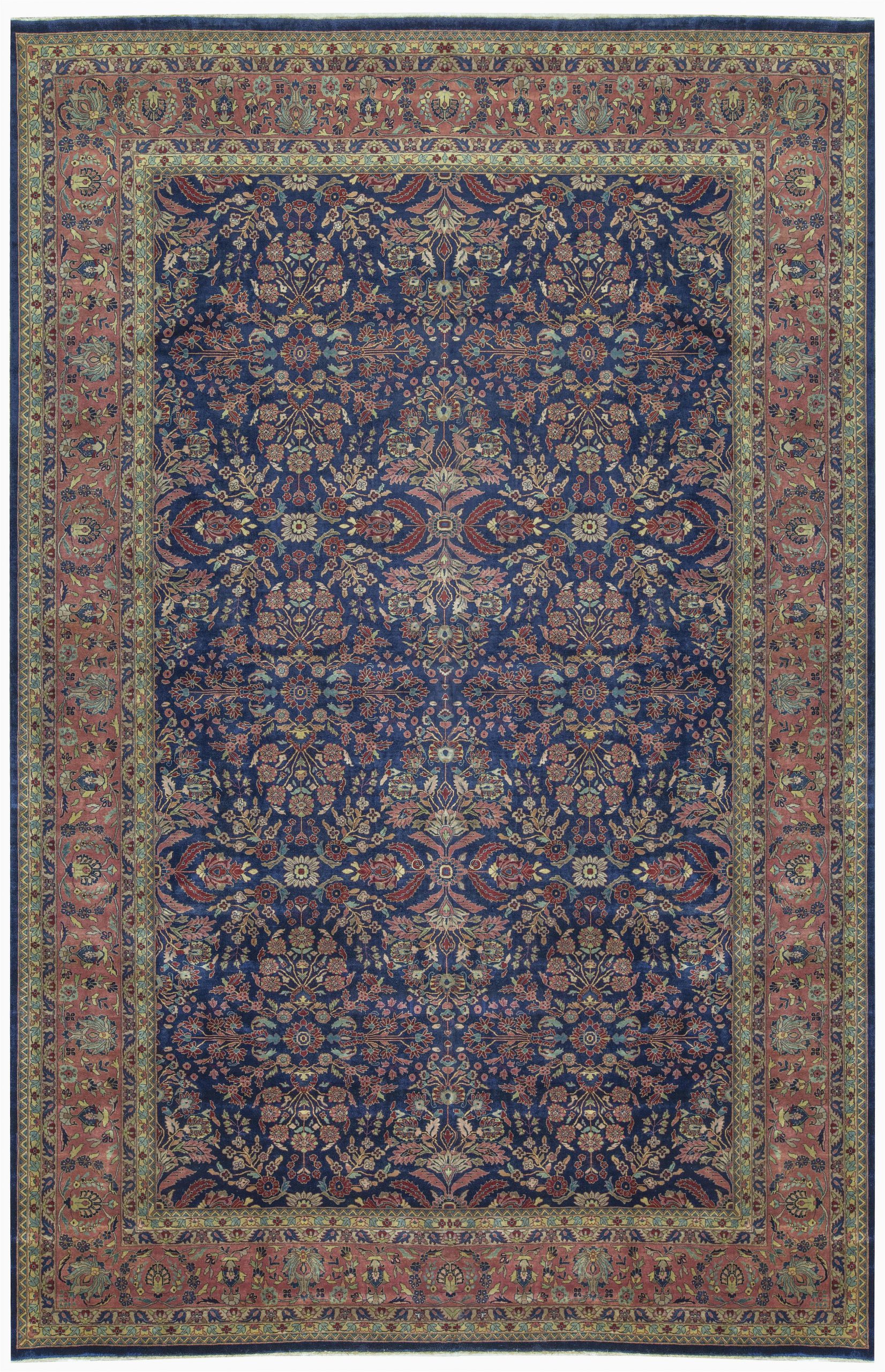 bokara rug co inc one of a kind mahajaran handwoven 12 x 186 wool purpleblue area rug abhd2706