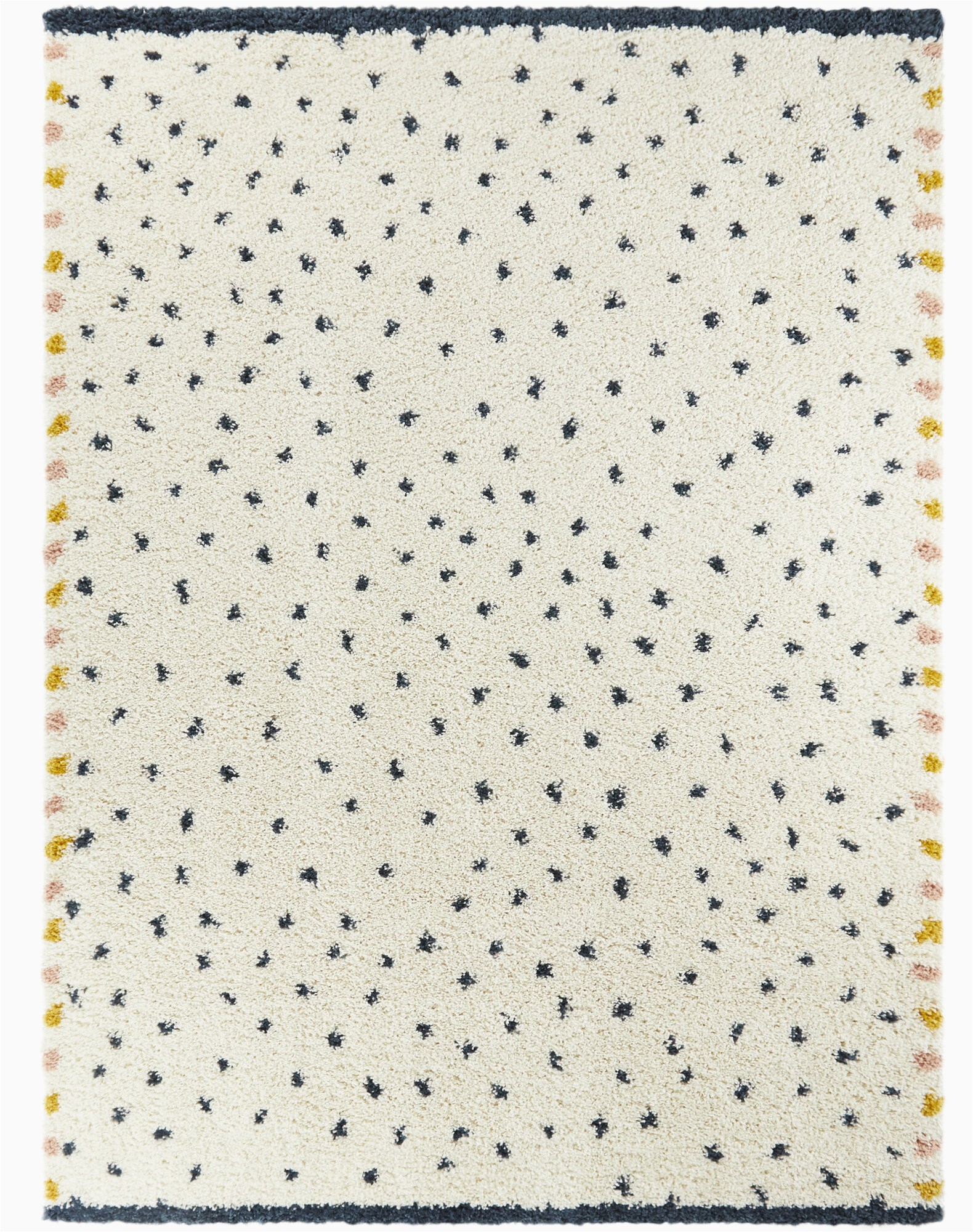 shag blueoff white dalmation dot area rug