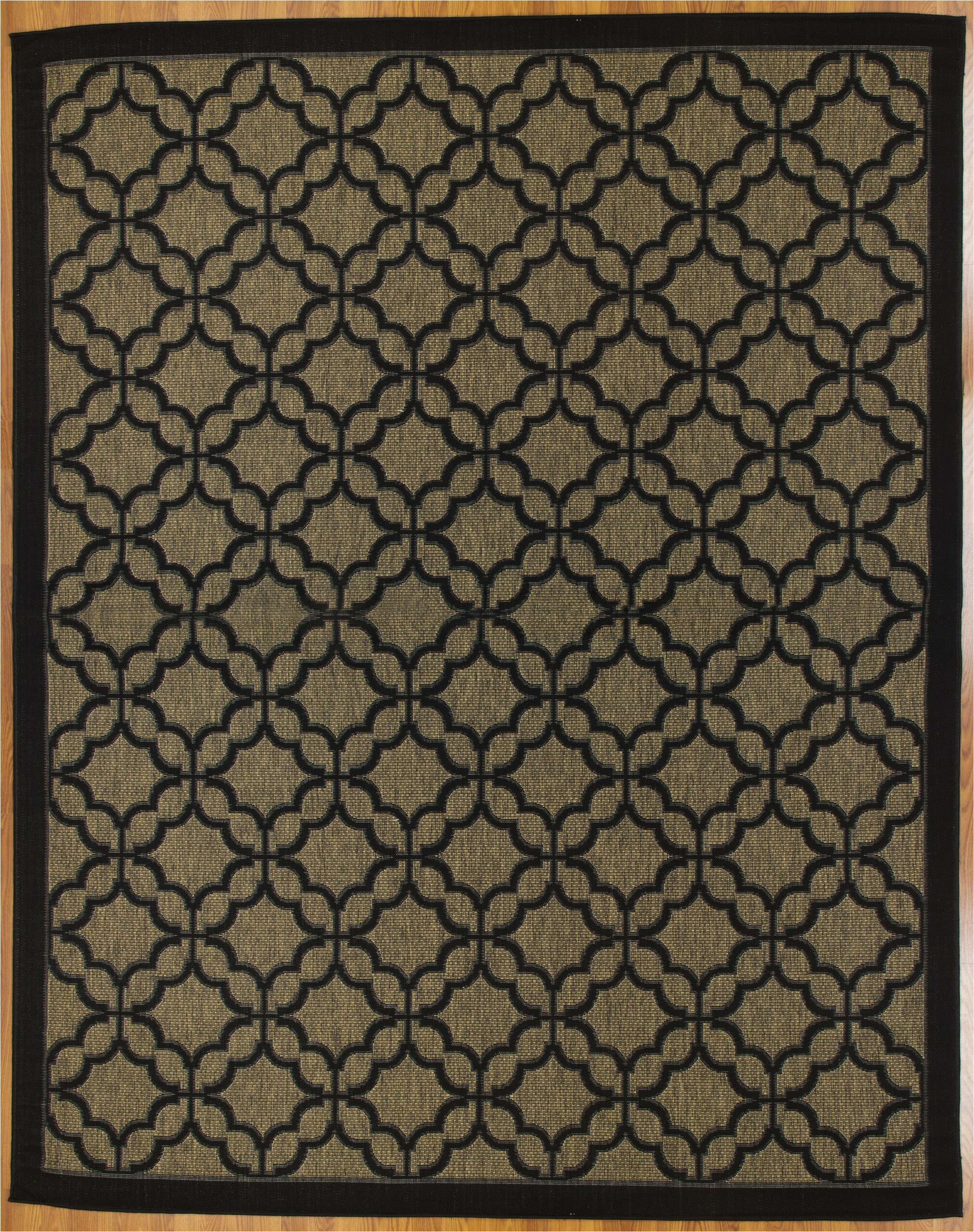 canora grey tott and eling geometric 8 x 10 brownblack indoor outdoor area rug w