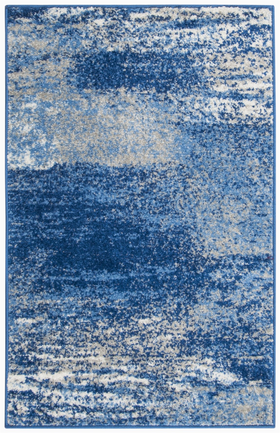 costa mesa abstract silverblue area rug
