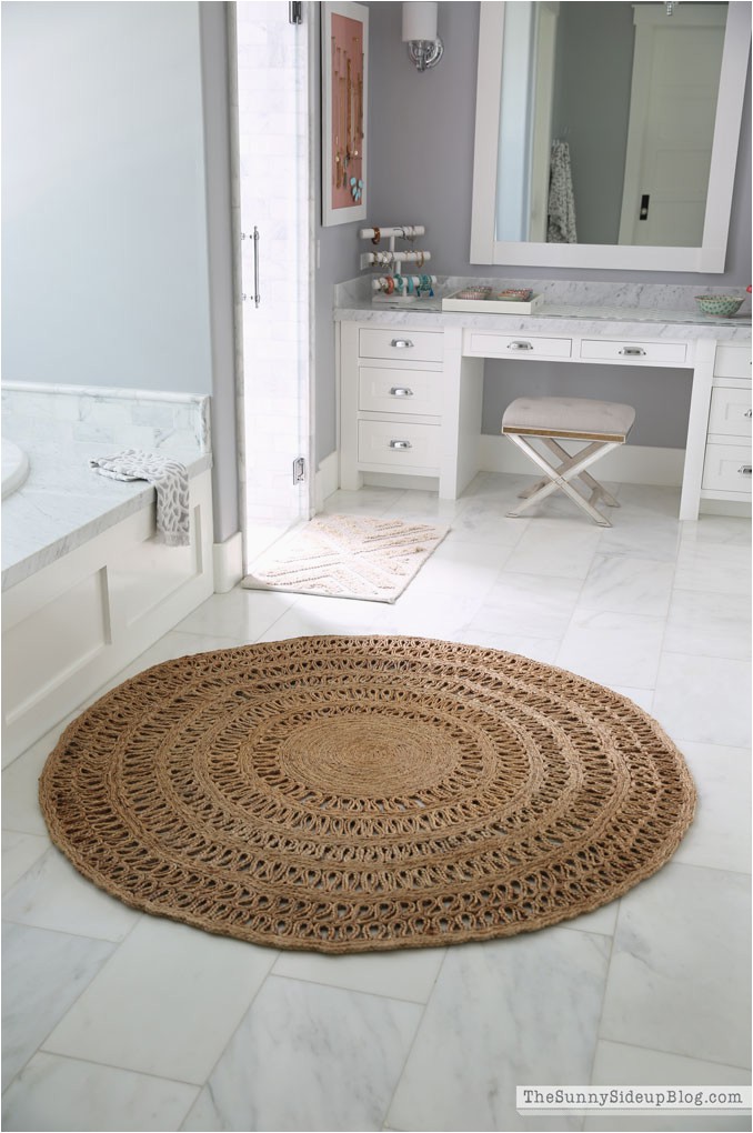 round jute bathroom rug
