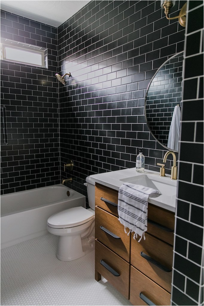 black tile bathroom Becki Owens 316