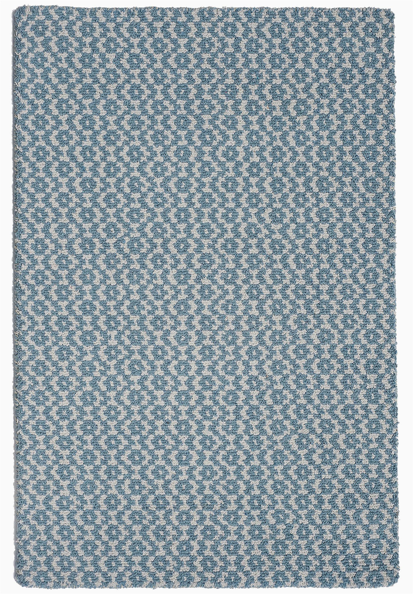 toulouse blue white eco cotton loom hooked rug 023