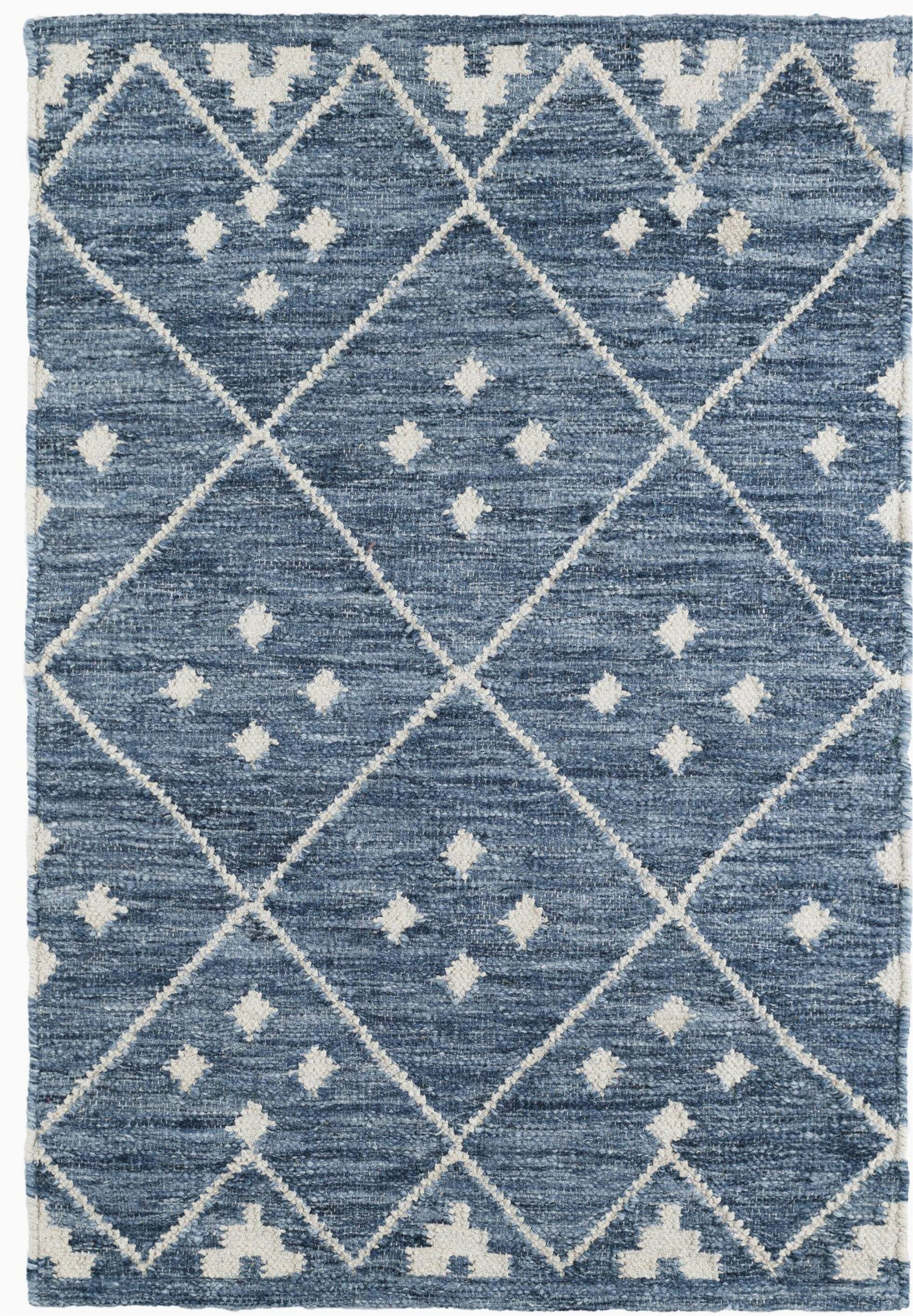 kota geometric handmade kilim bluewhite area rug