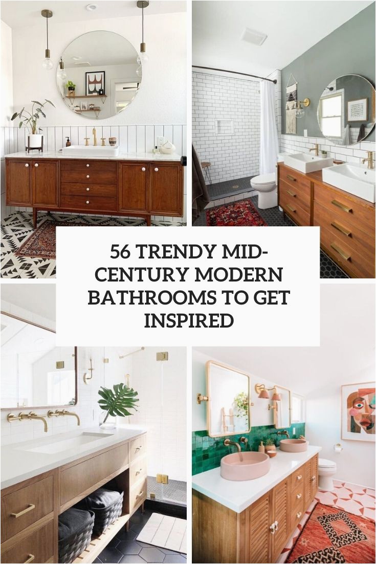 56 trendy mid century modern bathrooms to inspired cover