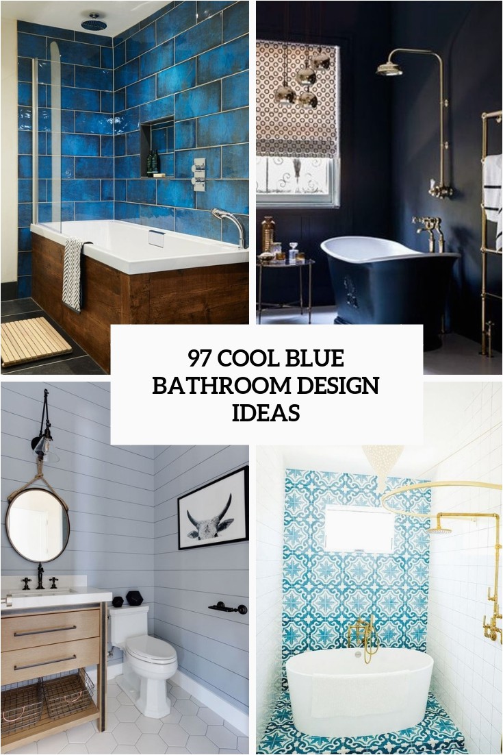 97 cool blue bathroom design ideas cover