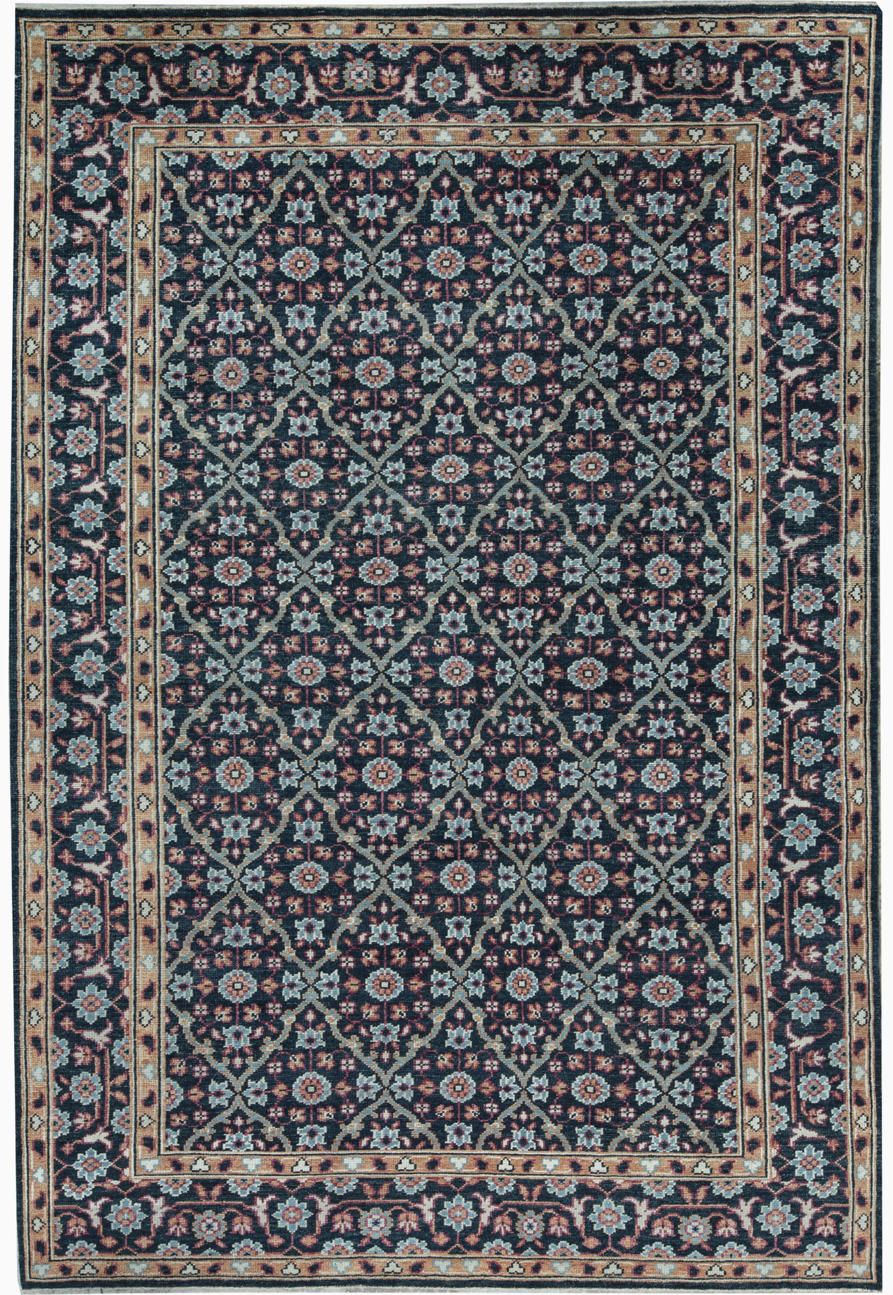 bokara rug co inc one of a kind soho hand knotted navy 97 x 1310 area rug abhd5555