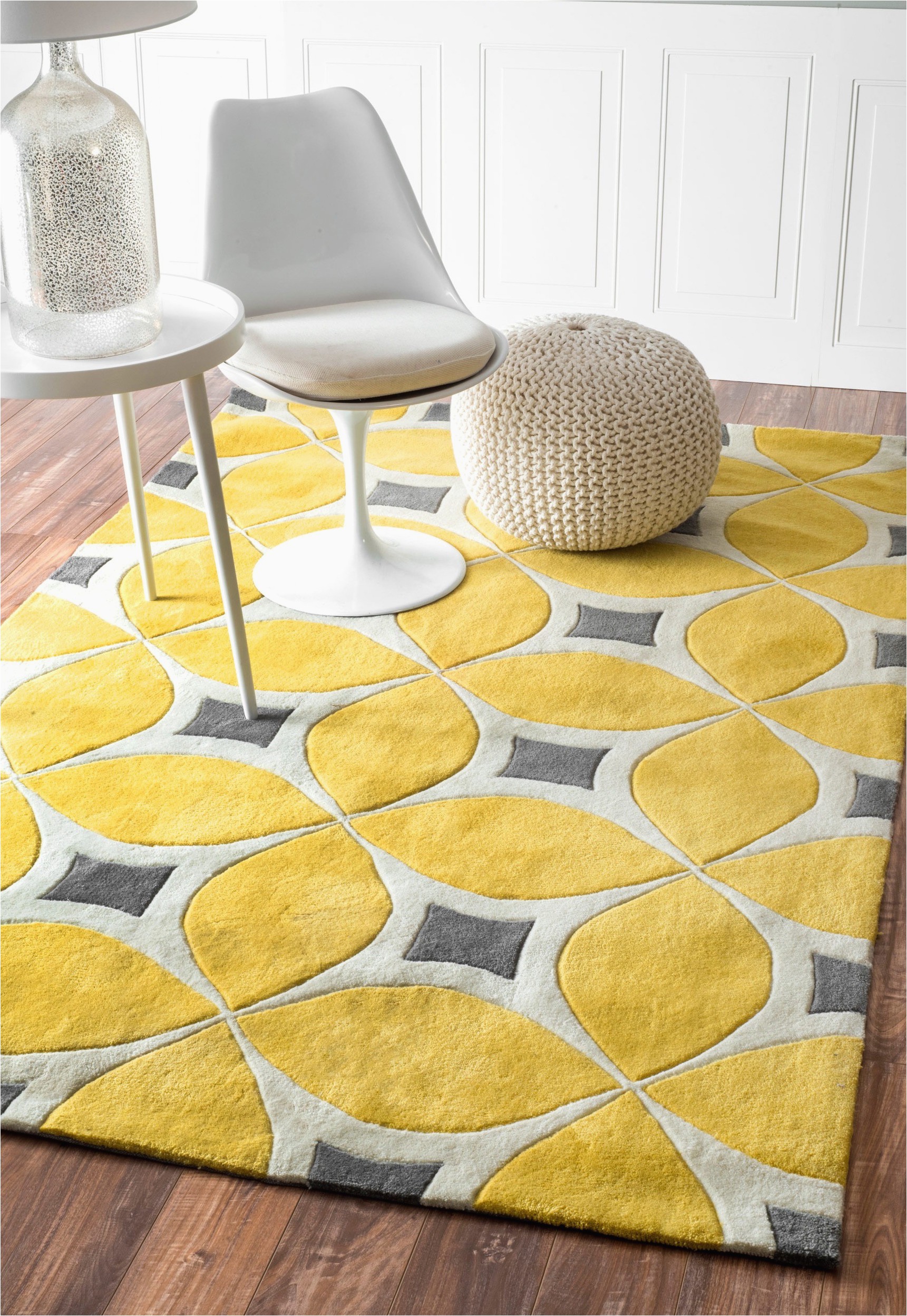 Yellow nuLOOM handmade modern disco rug from Overstock1