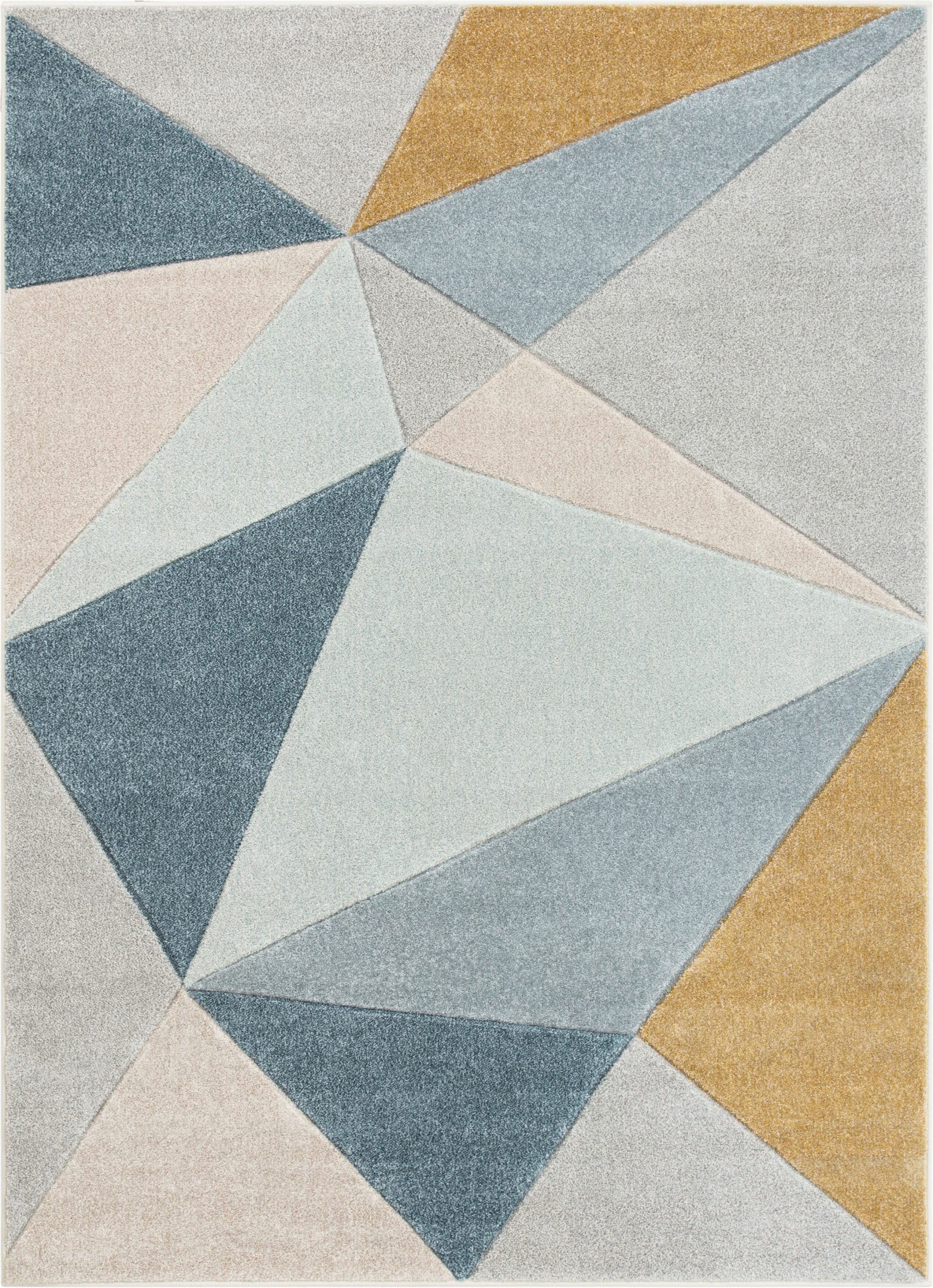 ruby tamara mid century modern abstract geometric teal bluegraygold area rug