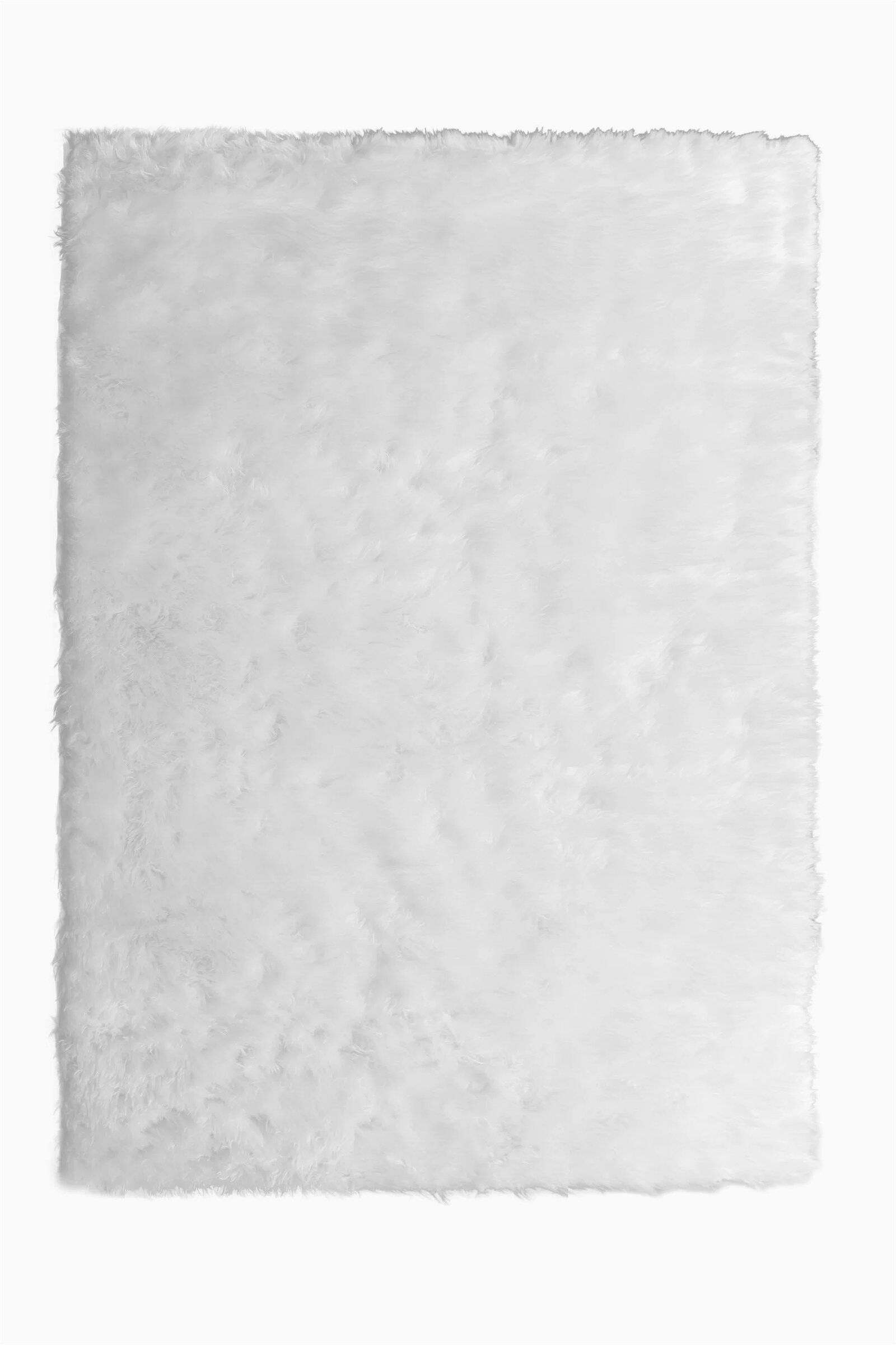 aveneil faux fur true white area rug