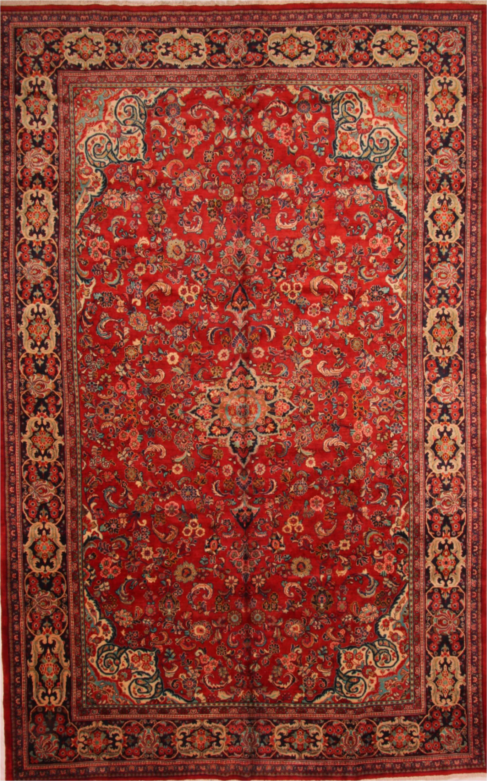 10x17 ft persian hand knotted raspberry red wool sku