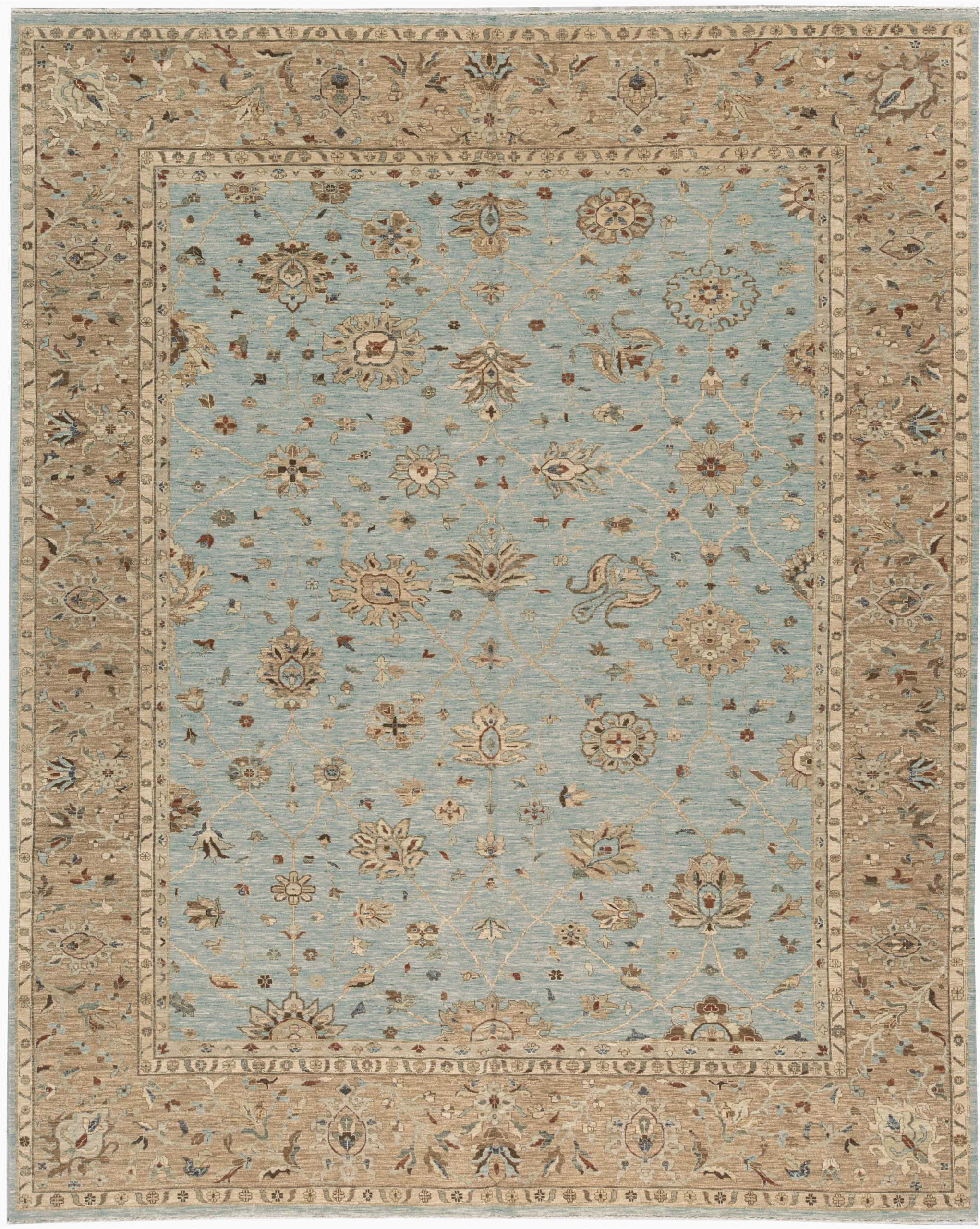 bokara rug co inc one of a kind hand knotted light bluelight brown 122 x 156 wool area rug abhd3757