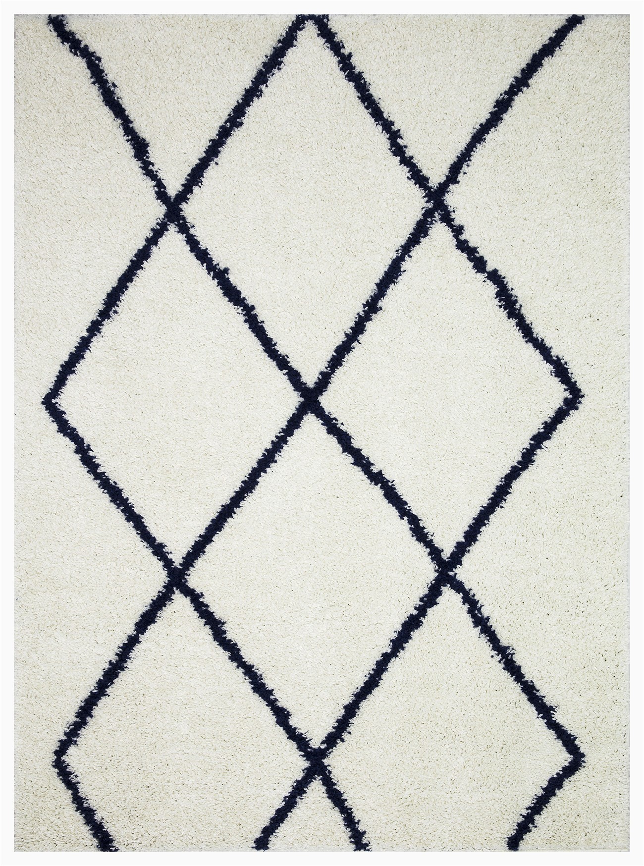 vienna collection modern geometric shaggy area rug g2927 white dark blue