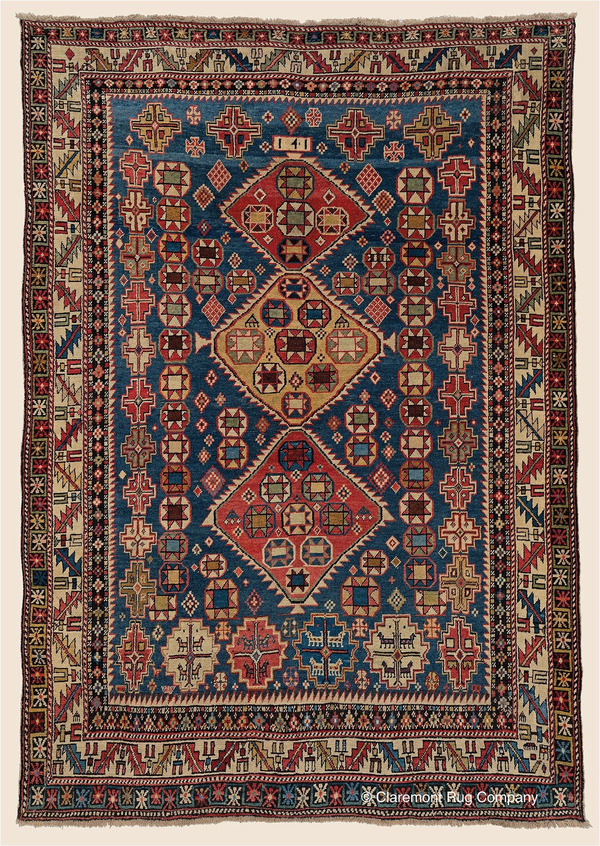 Antique Persian Rug Caucasian Gendje4 4x6 2 SGE5