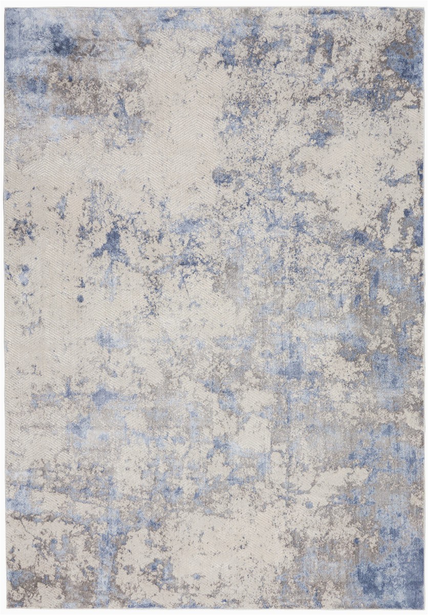 nourison silky textures sly04 blue ivory area rugx