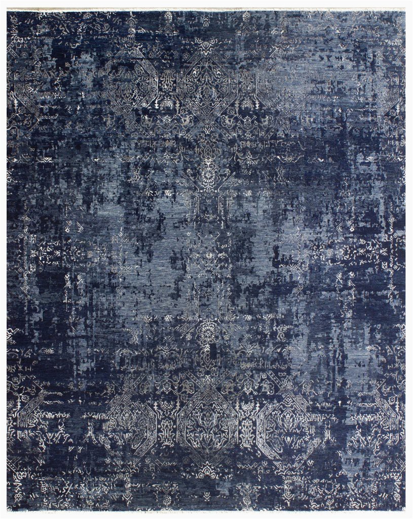 elite 1319 navy blue silver made to order rug