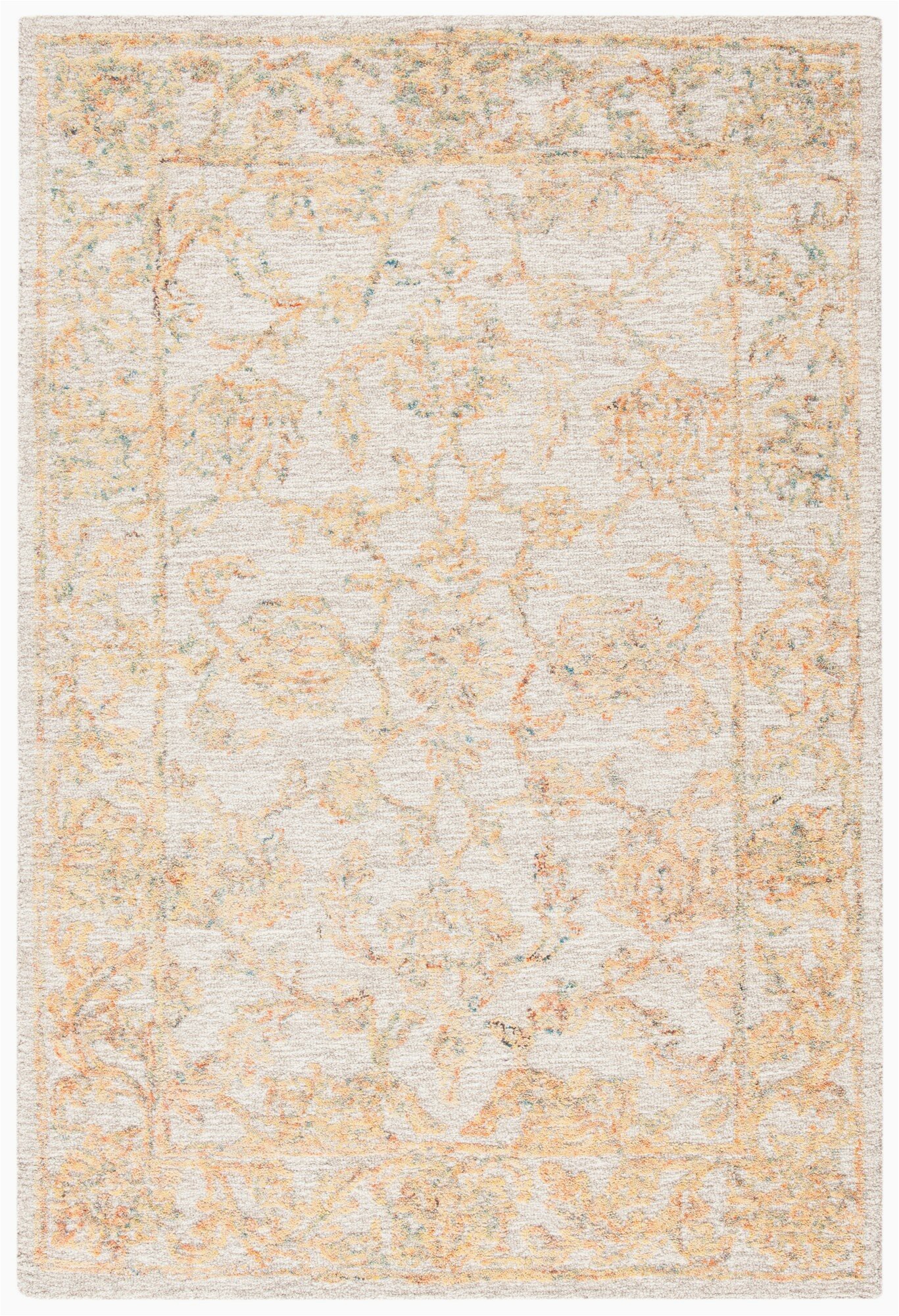 swarey oriental hand tufted wool beigegold area rug
