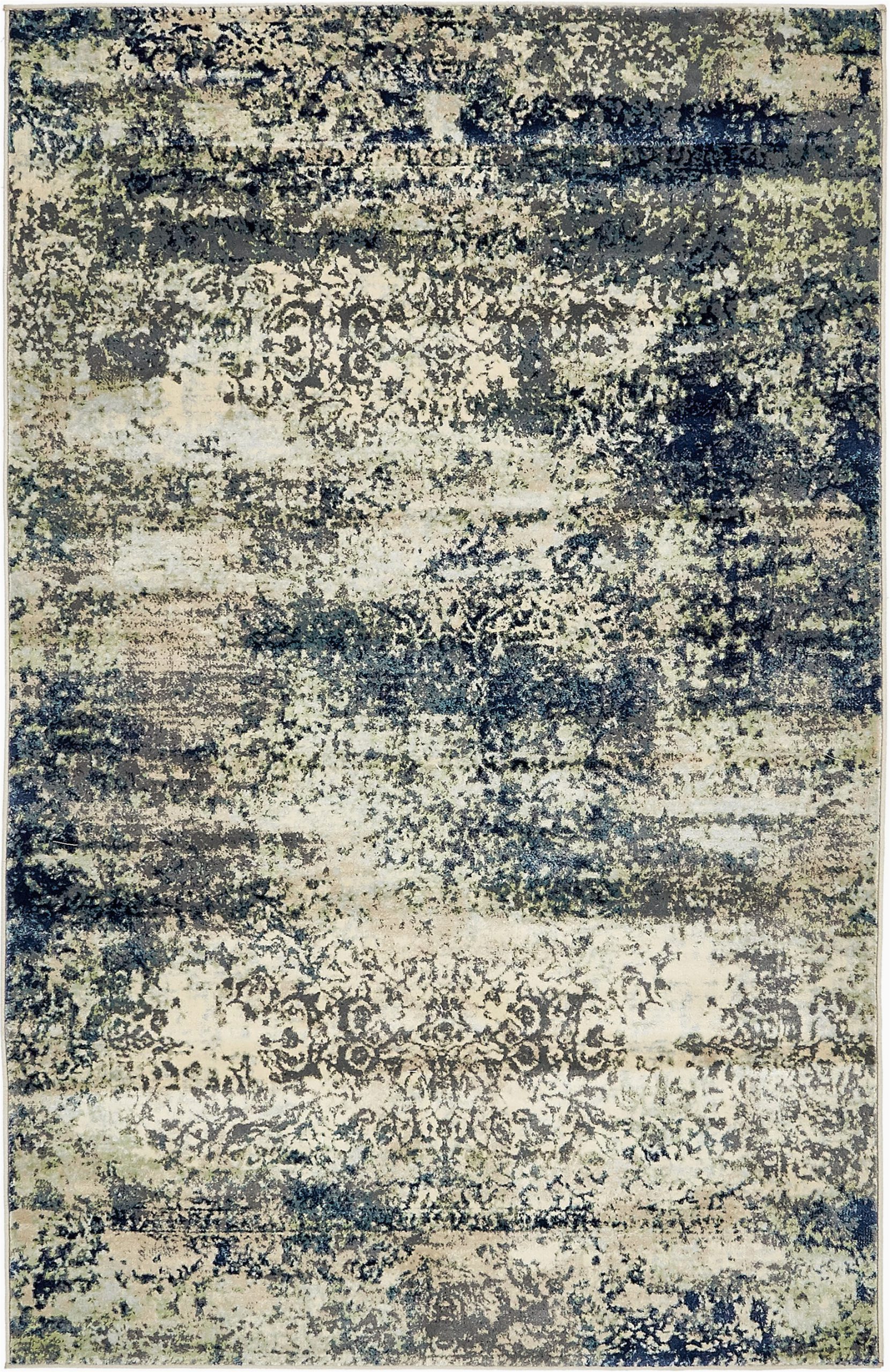 jani abstract navy bluesage beige area rug