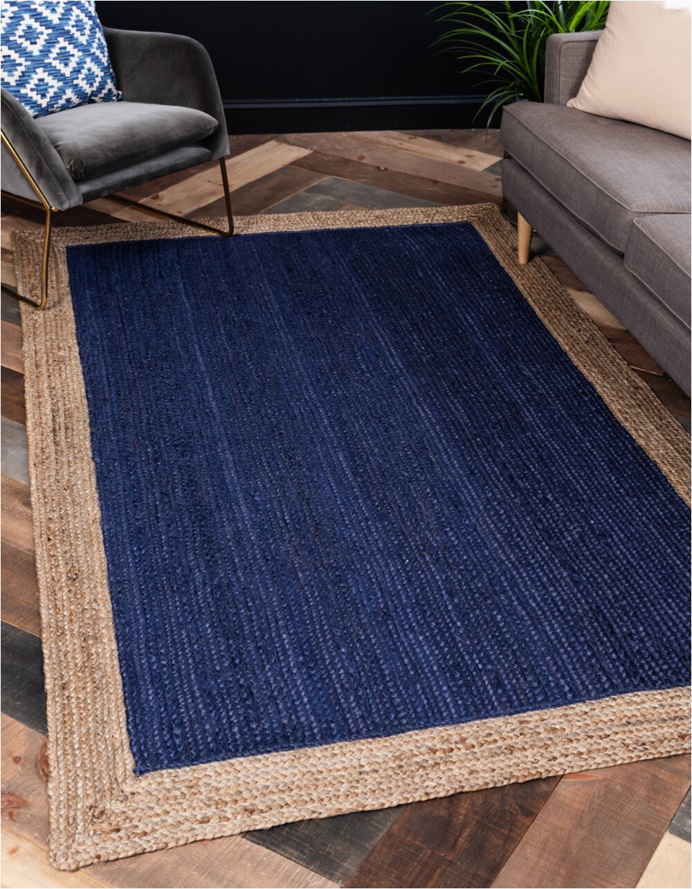 niagara hand braided navy bluebrown area rug