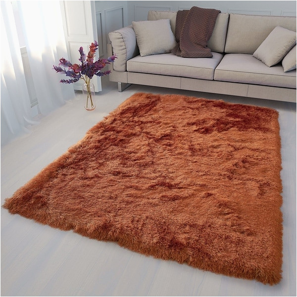 2 Inch Pile area Rug Glorious Collection 2 Inch Pile Large Shag area Rug orange