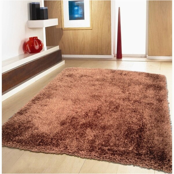 2 Inch Pile area Rug Shop Brown Shag area Rug Two Inch Pile Thick with Cotton