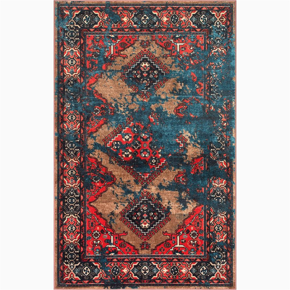 8 Foot by 10 Foot area Rugs Nuloom Lavonna Distressed Tribal Multi 8 Ft X 10 Ft area