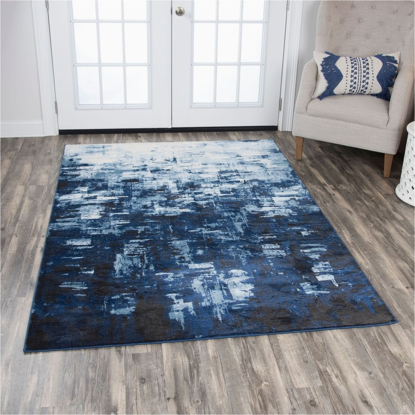 Area Rug for Blue Couch Rizzy Home Encore Contemporary Blue area Rug Rugs