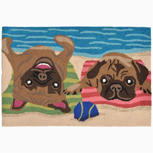 Area Rugs with Dog Designs Funcolorful and Unique Beach Dog Rug Bring A Couple Of
