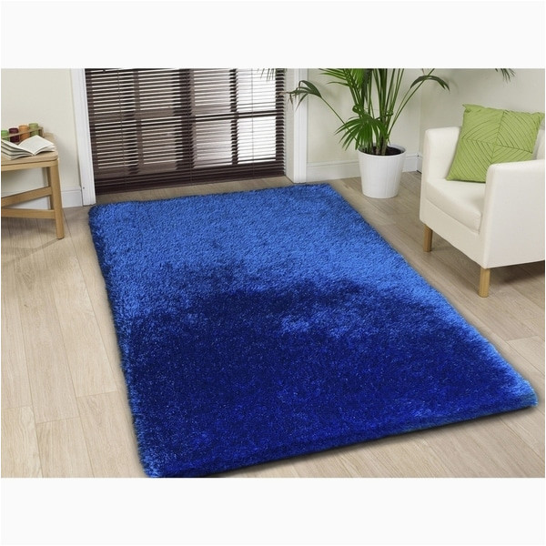 Blue area Rugs for Sale Shop Handmade Electric Blue Shag area Rug 5 X 7 On