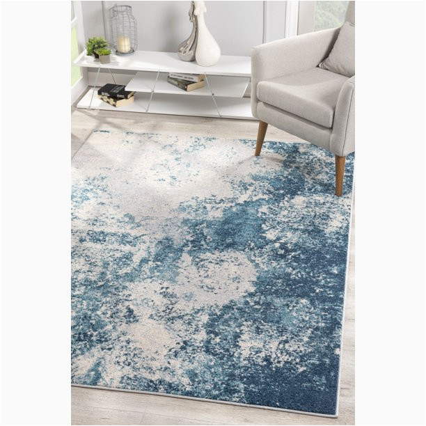 Blue Grey area Rugs 8×10 Harmony Collection Modern Abstract Indoor 8×10 area Rug