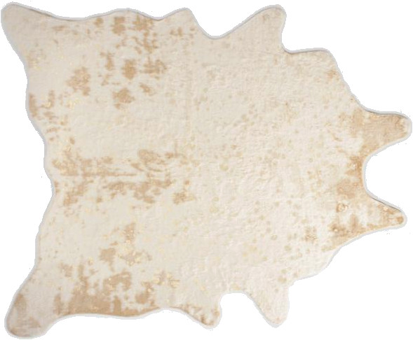Gold Printed Faux Cowhide area Rug Gold Printed Faux Cowhide area Rug 5×67 Decorist