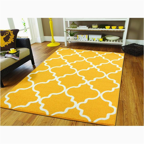 Mat for Under area Rug Large 8×11 Morrocan Trellis area Rug Yellow Modern area