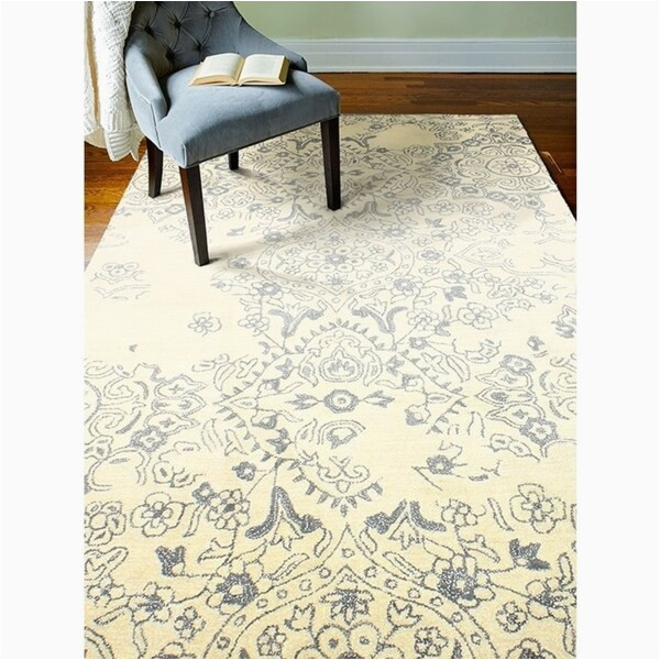 Naomi Hand Tufted Wool Ivory area Rug Naomi Transitional Hand Tufted area Rug Overstock 16636027