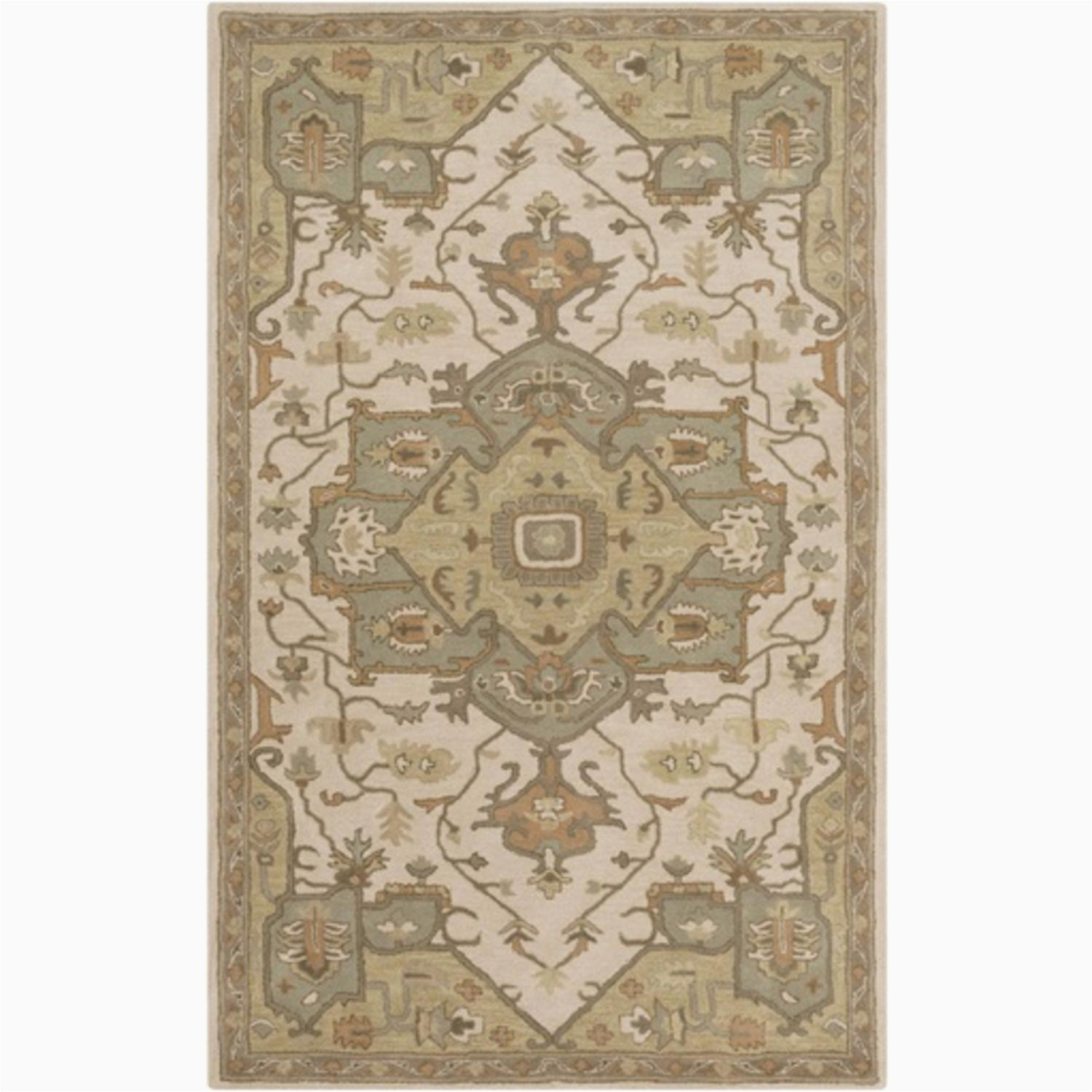 Sage Green and Beige area Rugs 4 X 6 Elegant Caesar Champagne Beige and Sage Green Hand