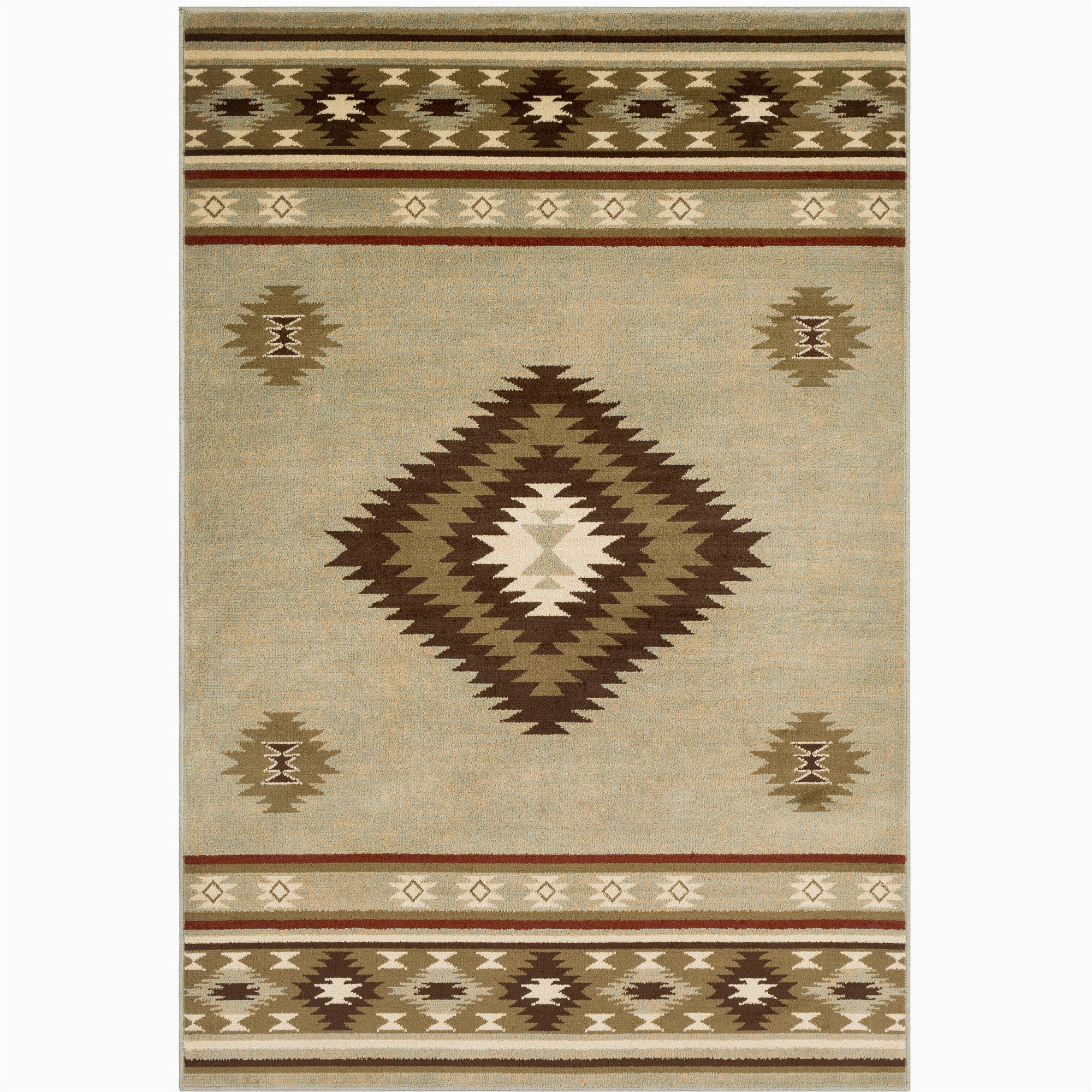Sage Green and Beige area Rugs 79 X 112 southwestern Kilim Pattern Sage Green and