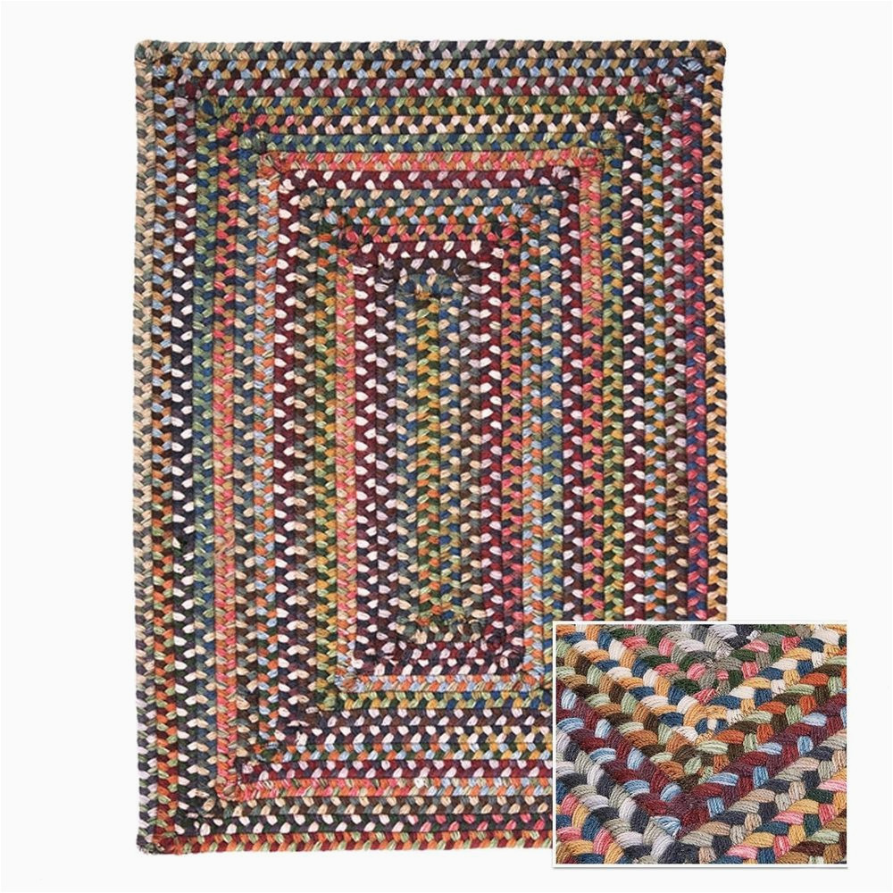 Wool area Rugs Made In Usa Multi Medley Braided Reversible Wool Rug Usa Made 5 X 8
