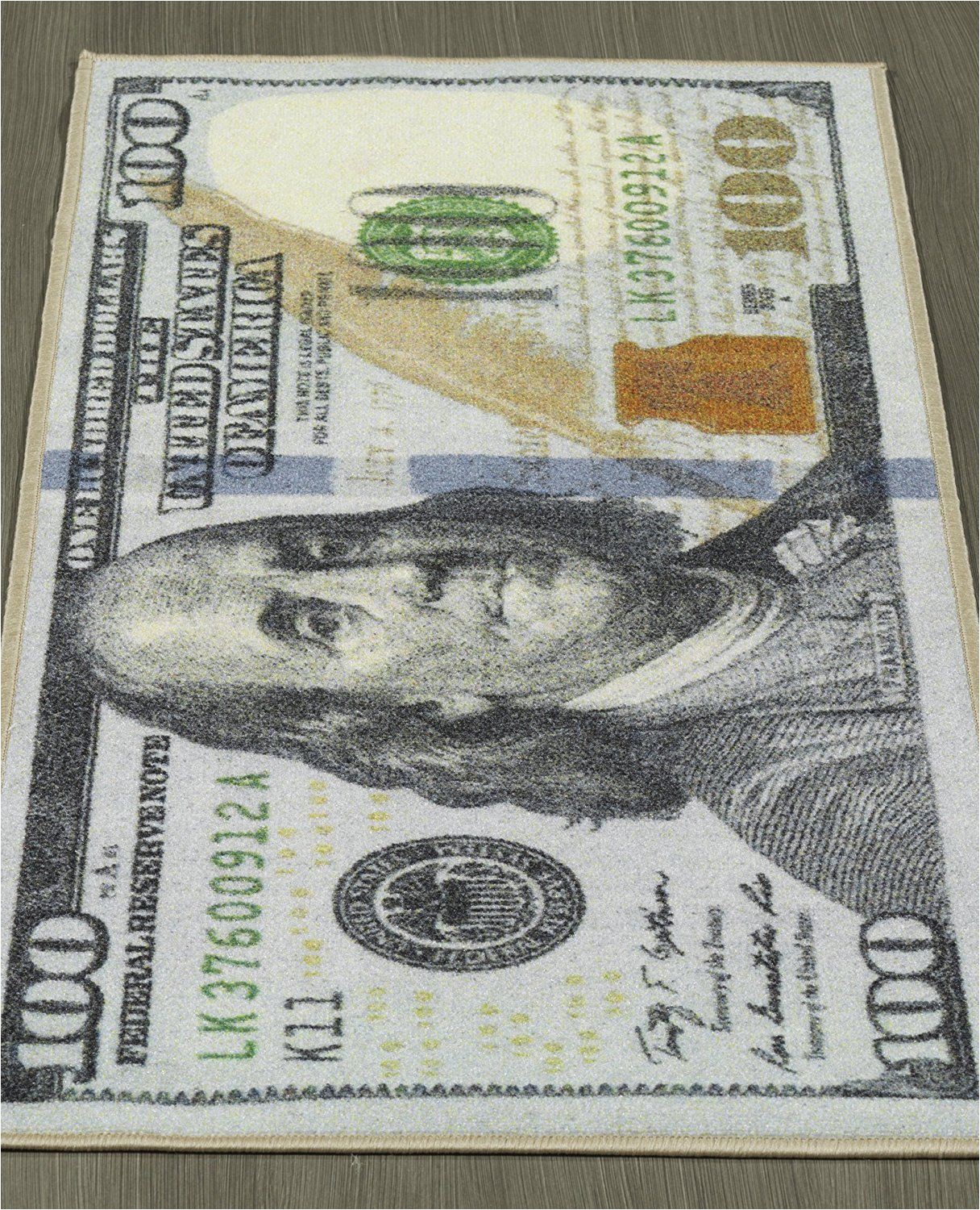 100 Dollar Bill area Rug E Hundred Dollar $100 Bill Print New Benjamin Non Slip