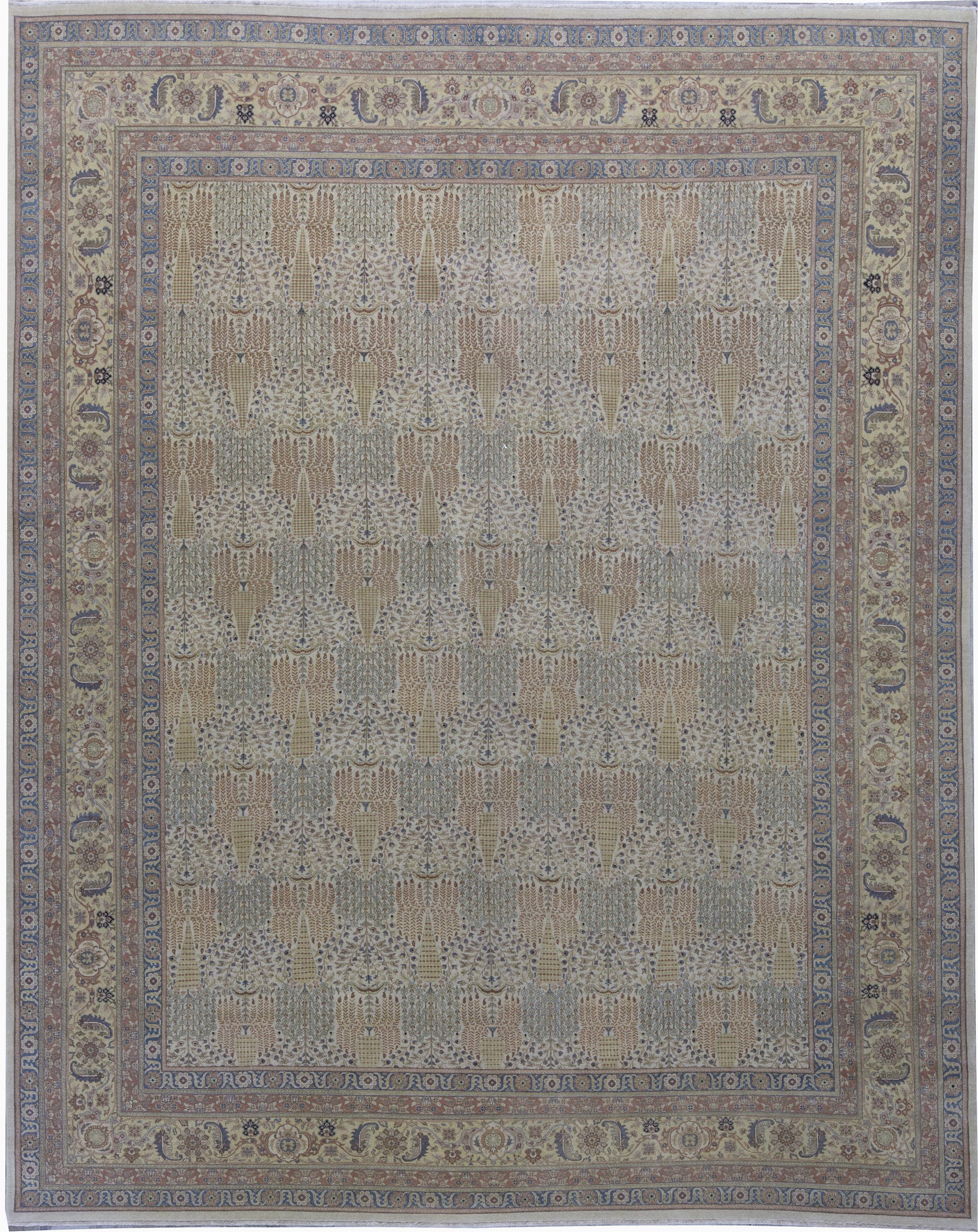 15 X 20 area Rugs E Of A Kind Hand Knotted Tabriz Green 11 2" X 15 9" Wool area Rug