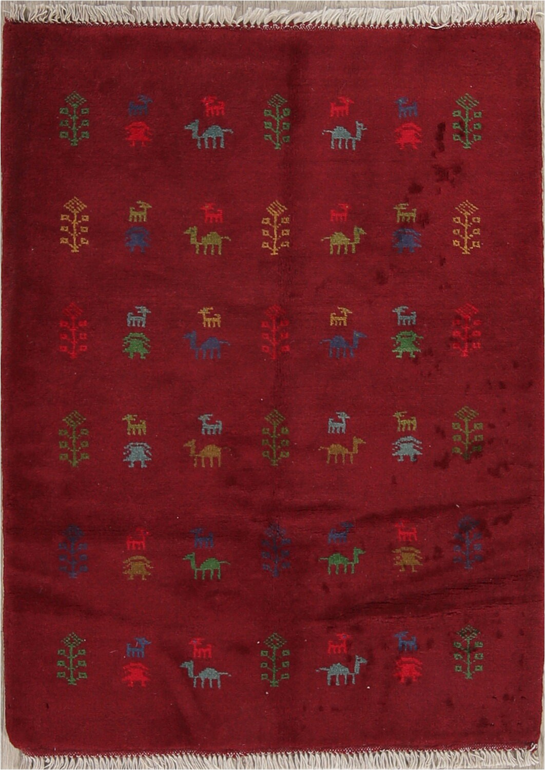 36 X 48 area Rug E Of A Kind Naida Hand Knotted New Age Red 3 6" X 4 8" Wool area Rug