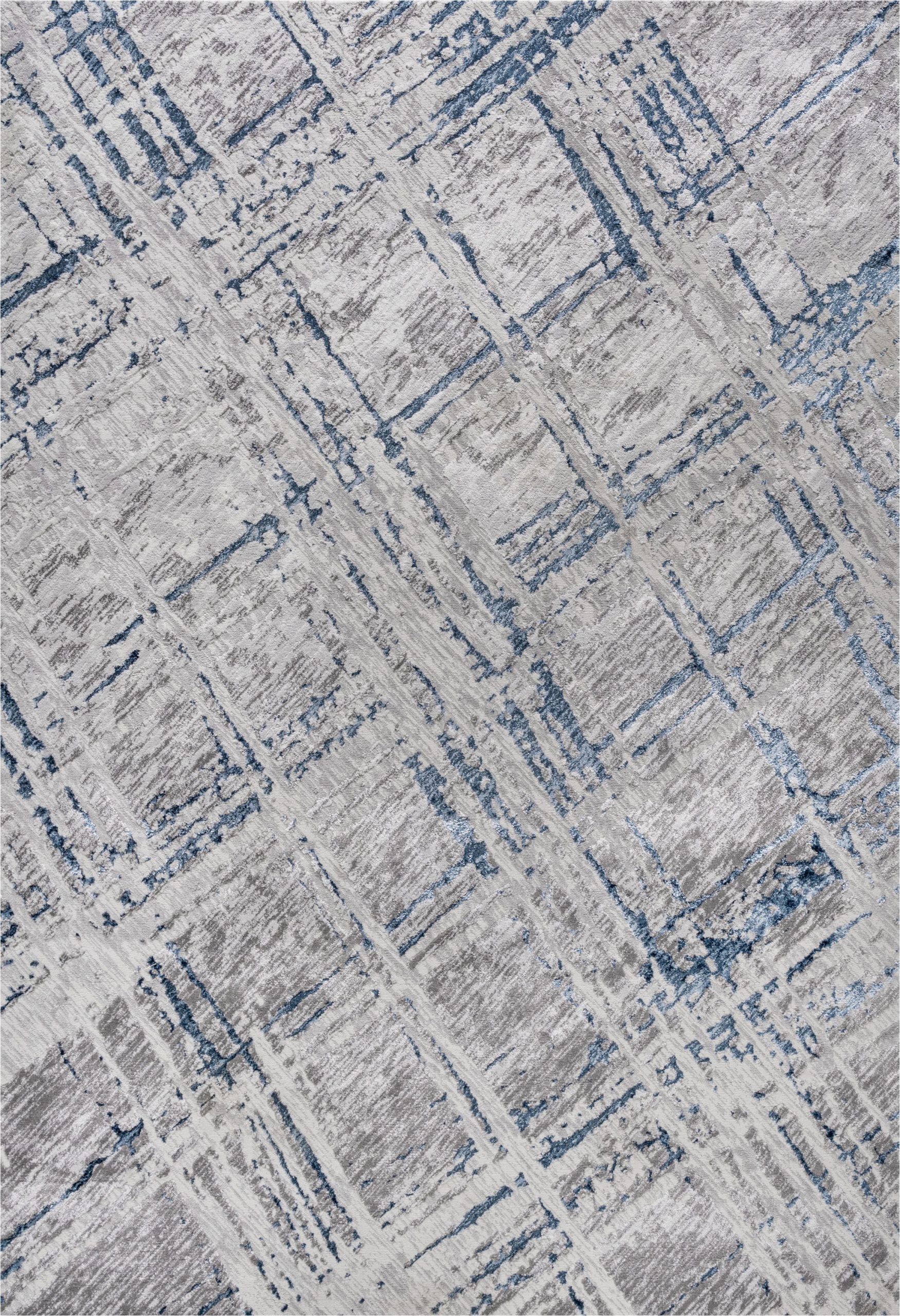 3ft X 5ft area Rug Slant Modern Abstract Gray Blue 3 Ft X 5 Ft area Rug