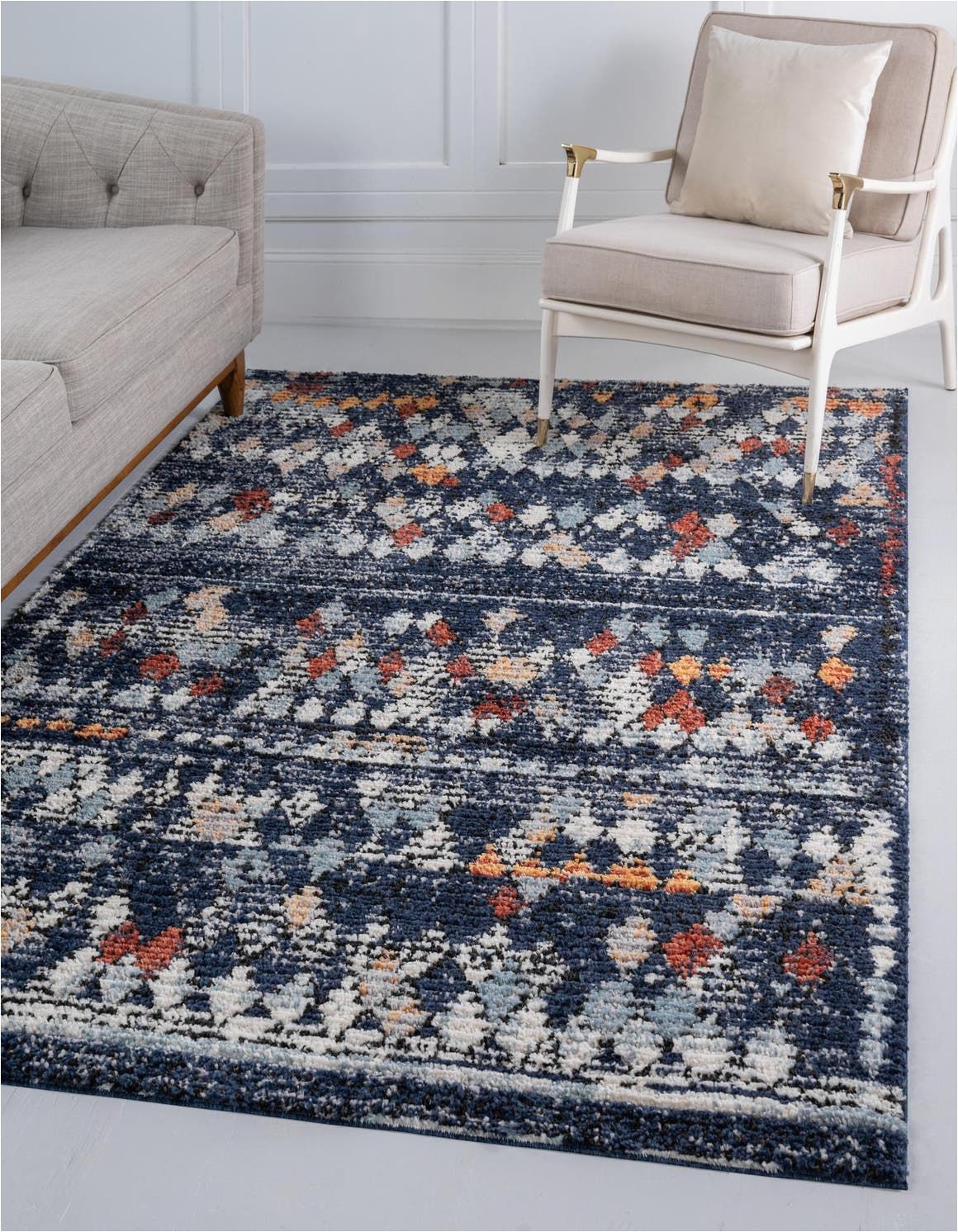 4×6 area Rugs Blue Morocco Navy Blue 4×6 area Rug In 2020
