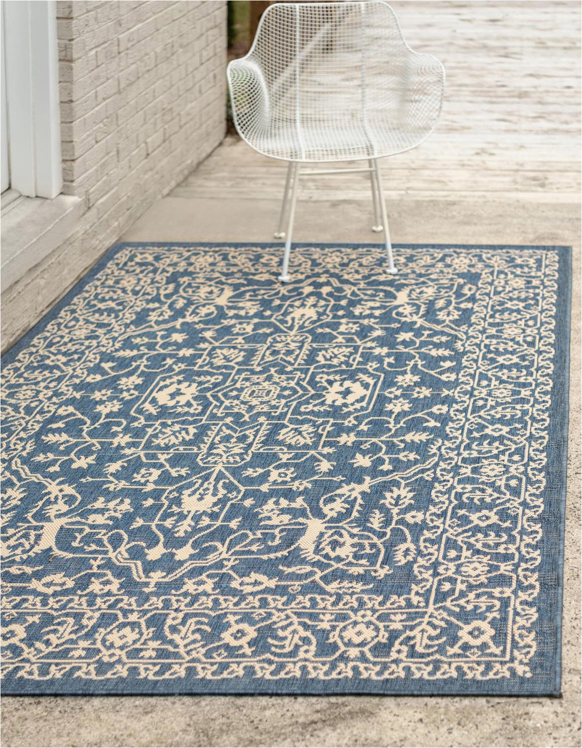 4×6 Blue Outdoor Rugs 4 X 6 Outdoor Botanical Rug