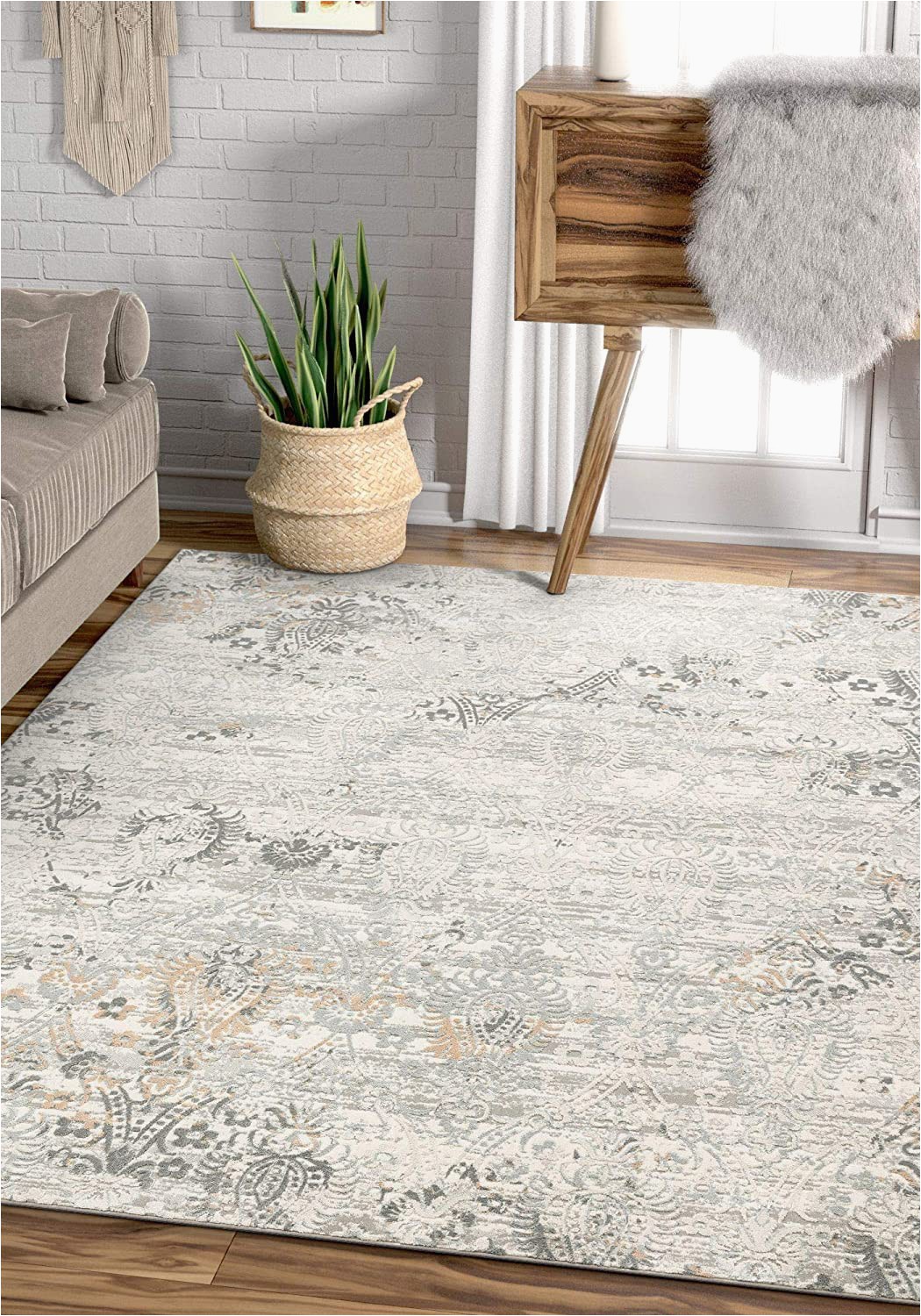 5 7 area Rugs Under 50 Well Woven Alma Grey Abstract Vintage Floral Panel Design area Rug 5×7 5 3" X 7 3"
