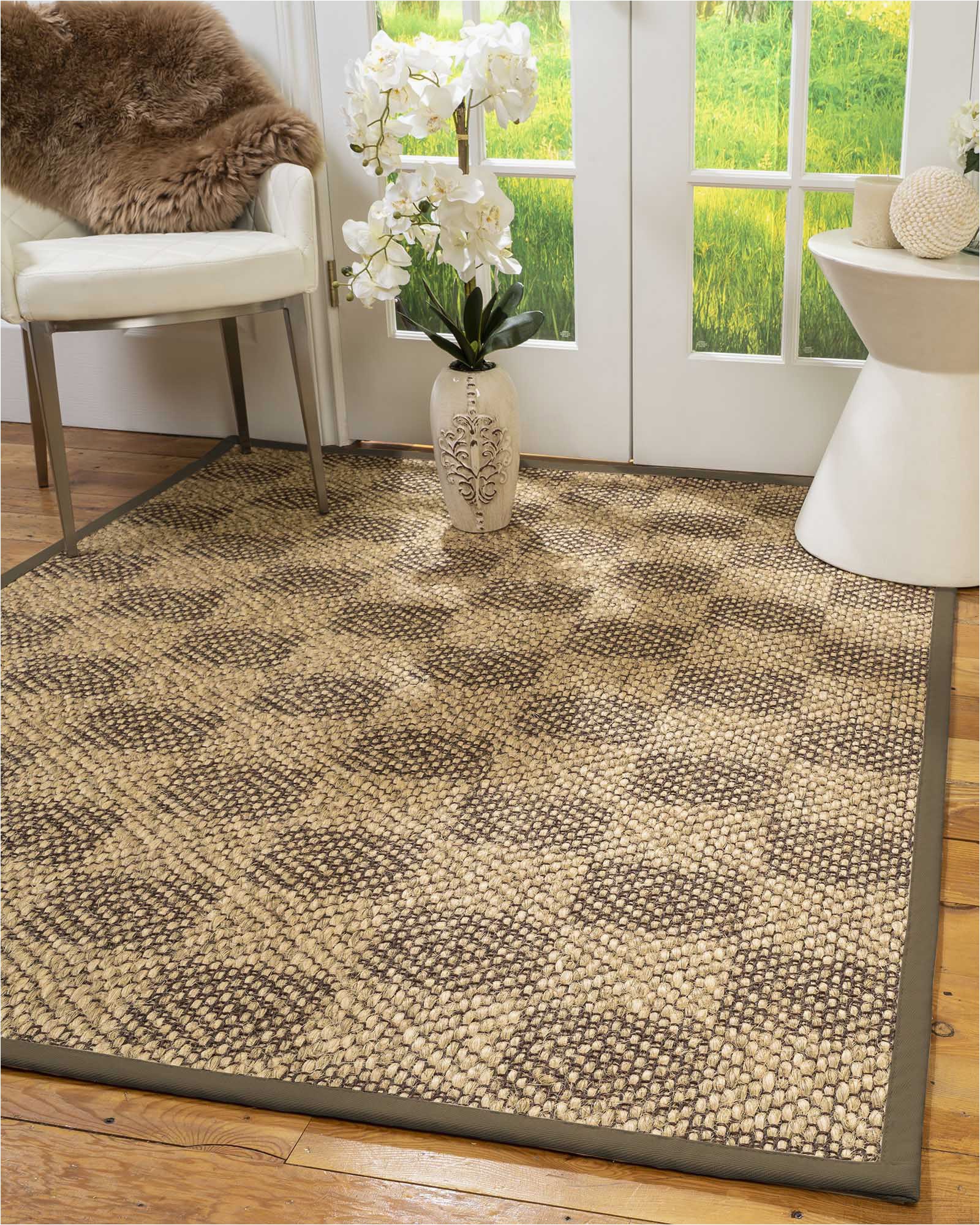 5 by 7 area Rugs at Walmart Natural area Rugs Parson Custom Sisal Rug 5 X 7 Fossil Border