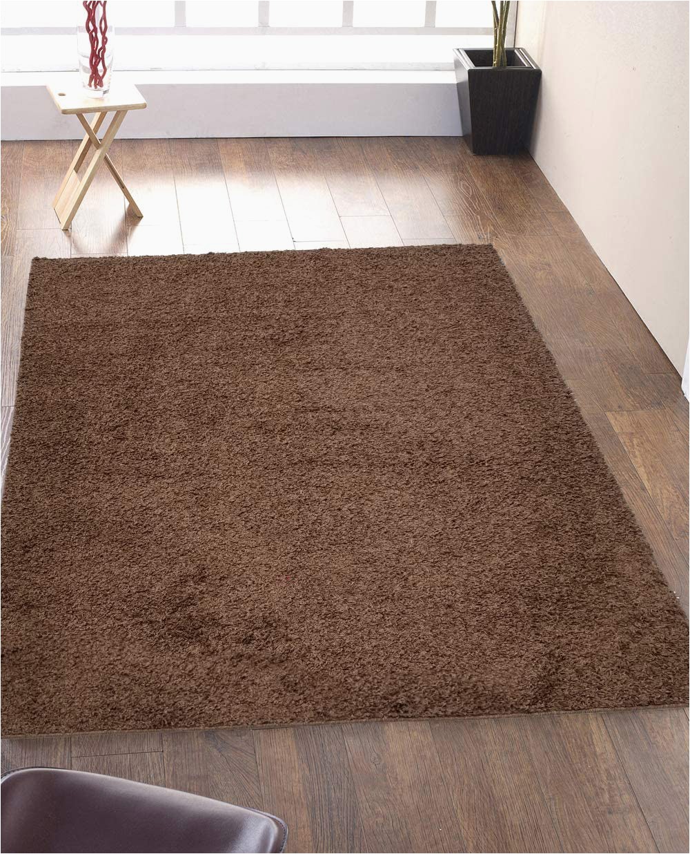 5 X 7 solid Color area Rugs solid Color Shag area Rug 5×7 Light Brown
