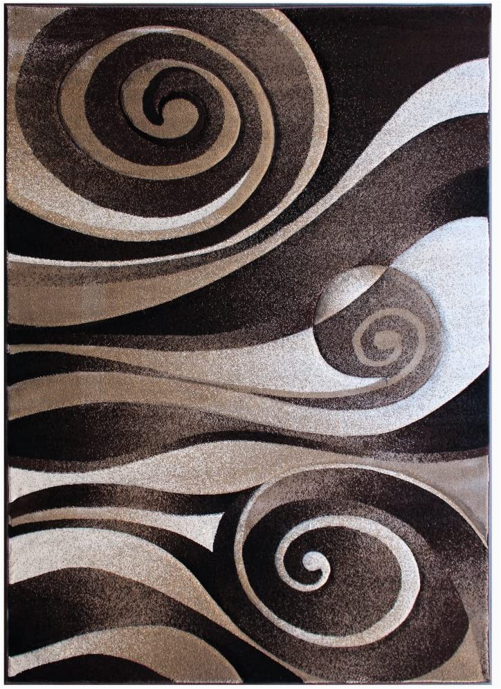 5ft by 7ft area Rug Modern area Rug 5 Ft 2 In X 7 Ft 3 In Sculpture 258 Chocolate